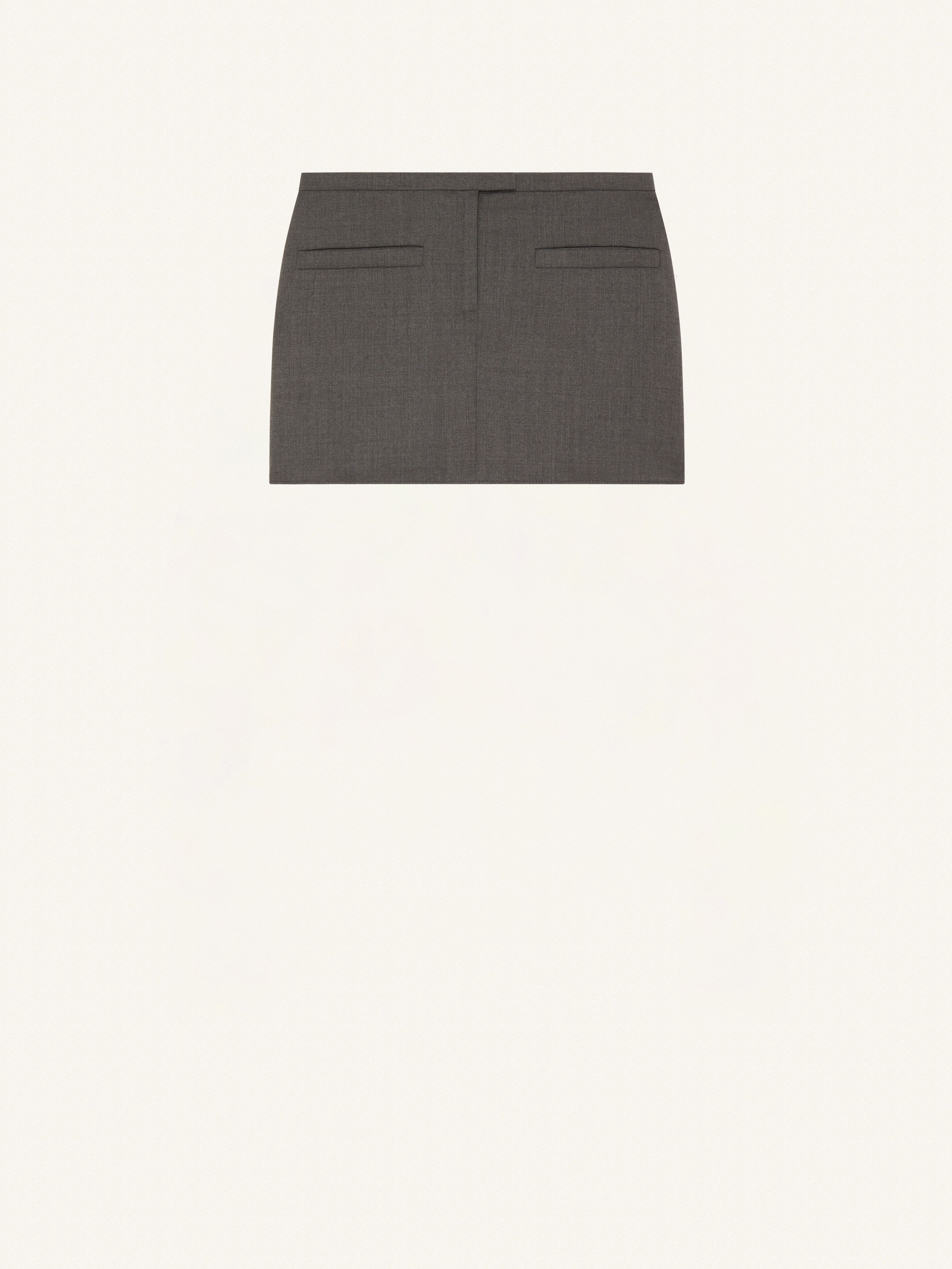 TAILORED TRAPEZE MINI SKIRT - 1