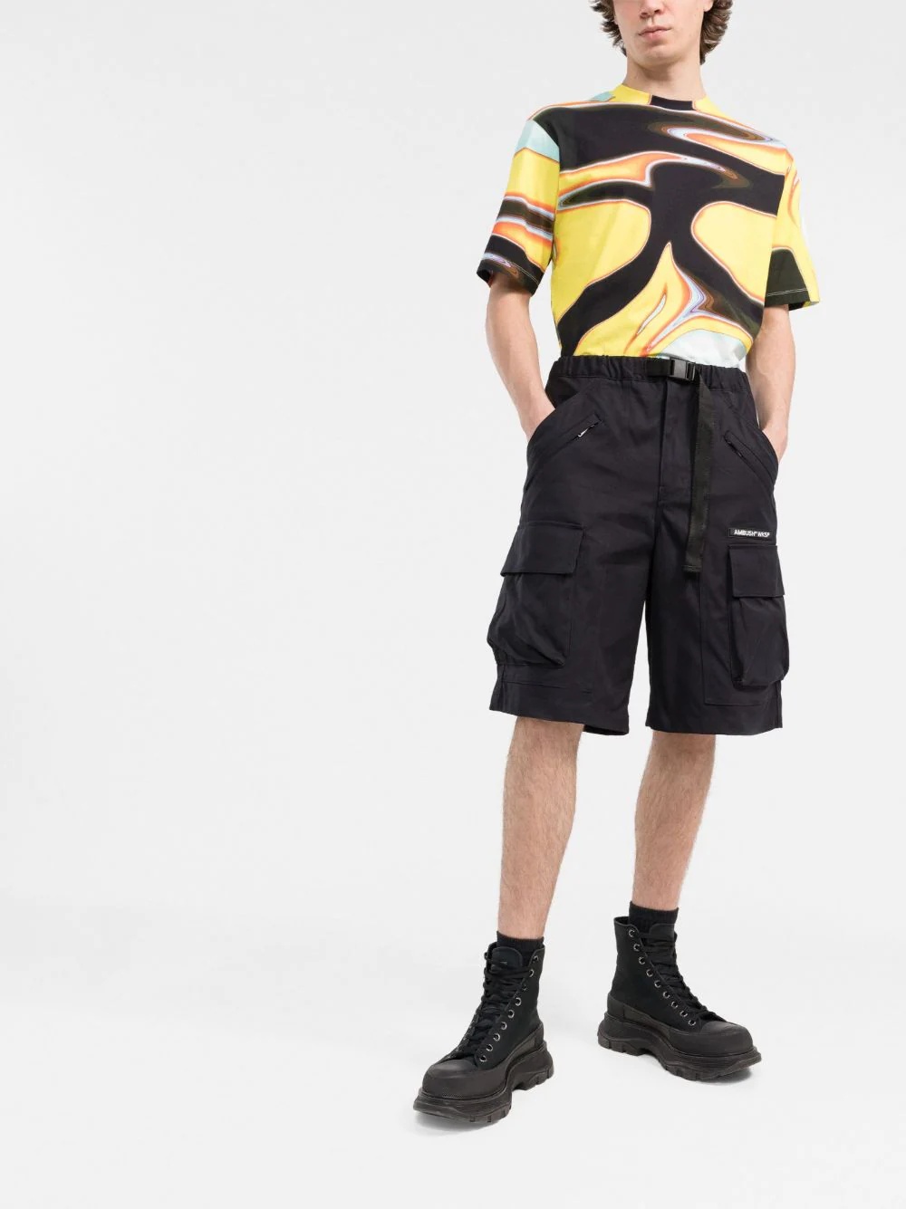 WKSP belted cargo shorts - 2