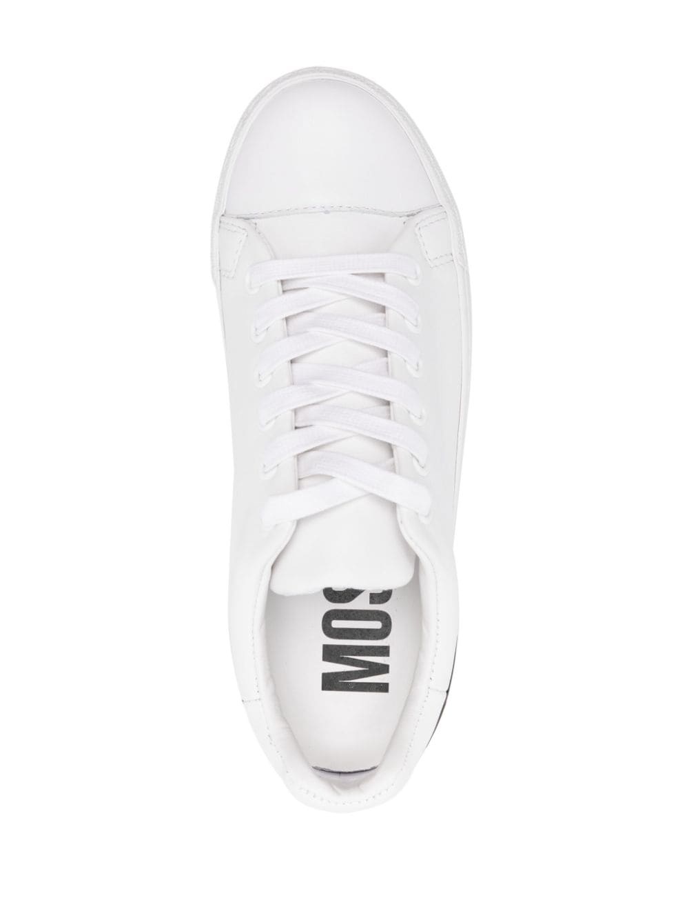 logo-embellished leather sneakers - 4