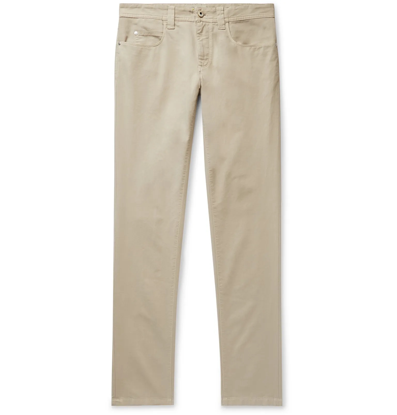 Slim-Fit Stretch-Cotton Trousers - 7