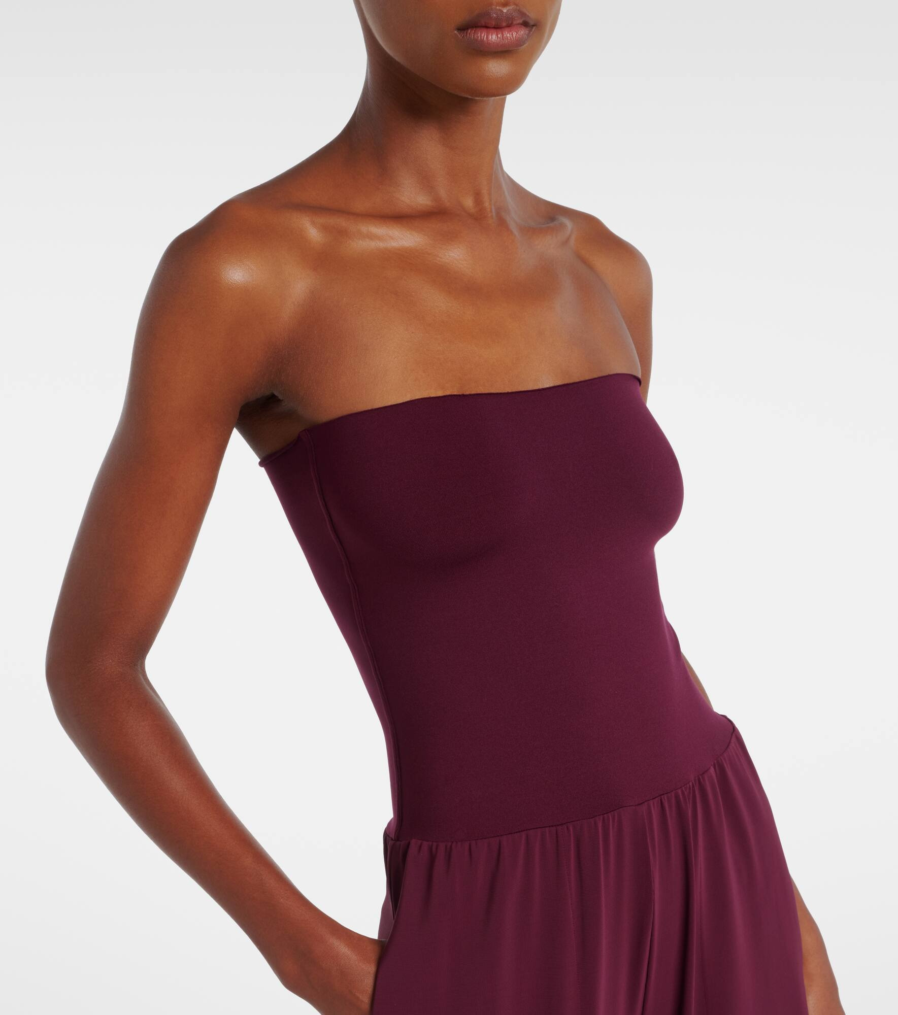 Dao strapless jersey jumpsuit - 4