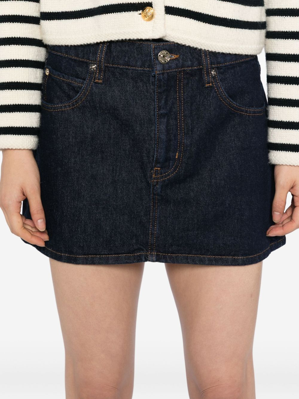 denim mini skirt - 5