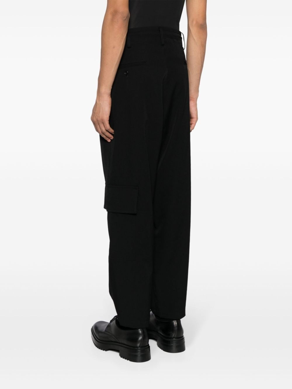 tapered-leg wool trousers - 4