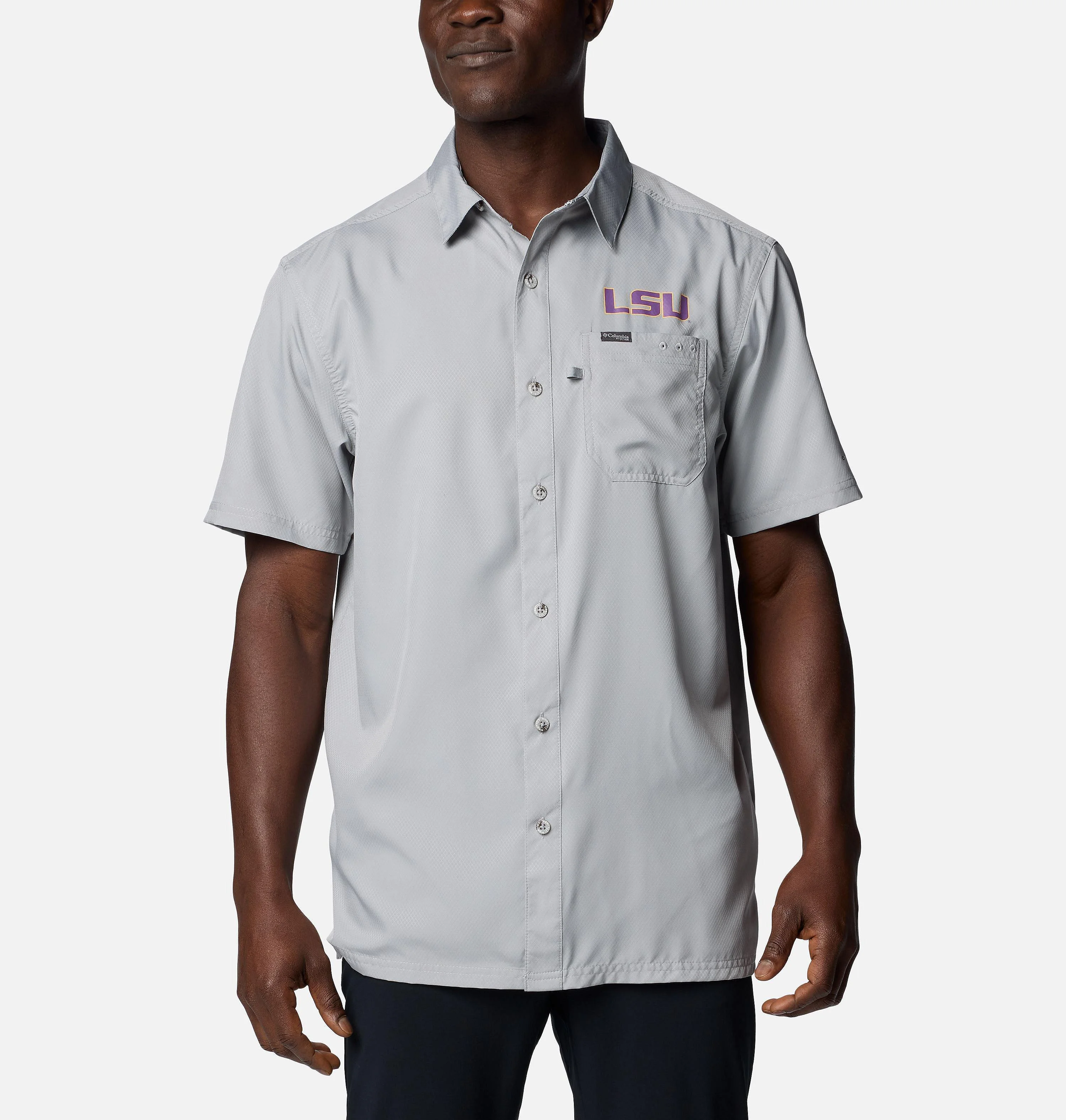 Men's Collegiate PFG Slack Tide Camp Shirt - LSU - 1