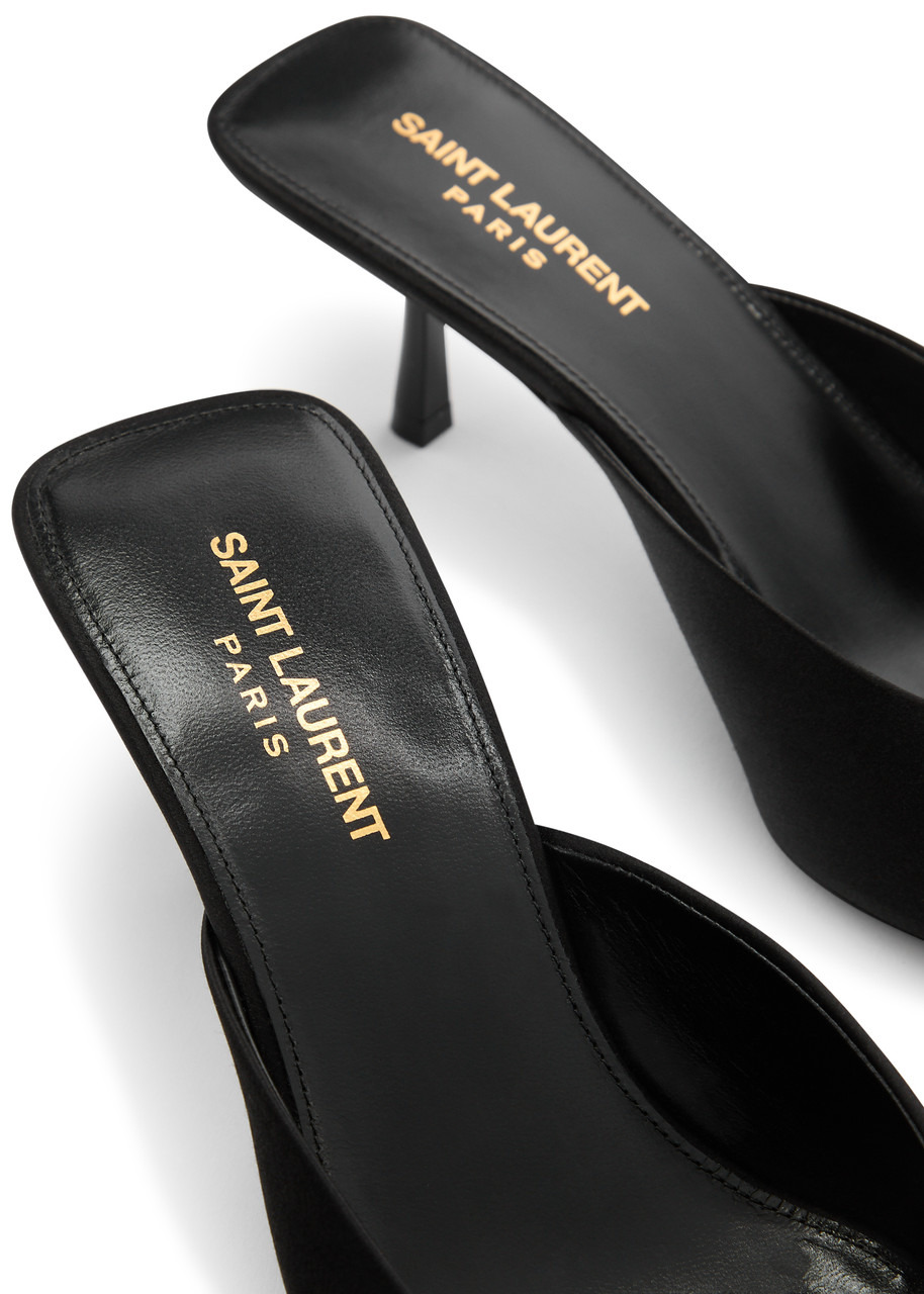 Saint Laurent Barbara 55 Satin Mules - 4
