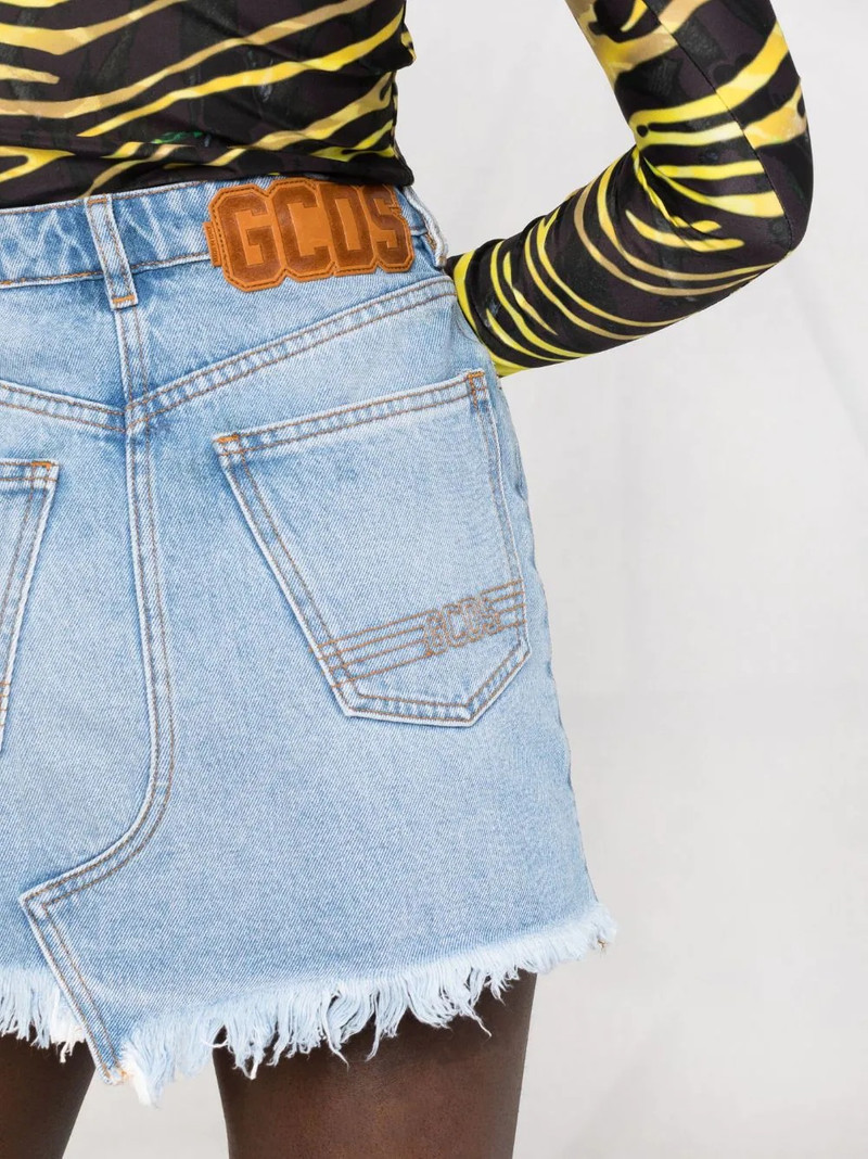 asymmetric mini denim skirt 3