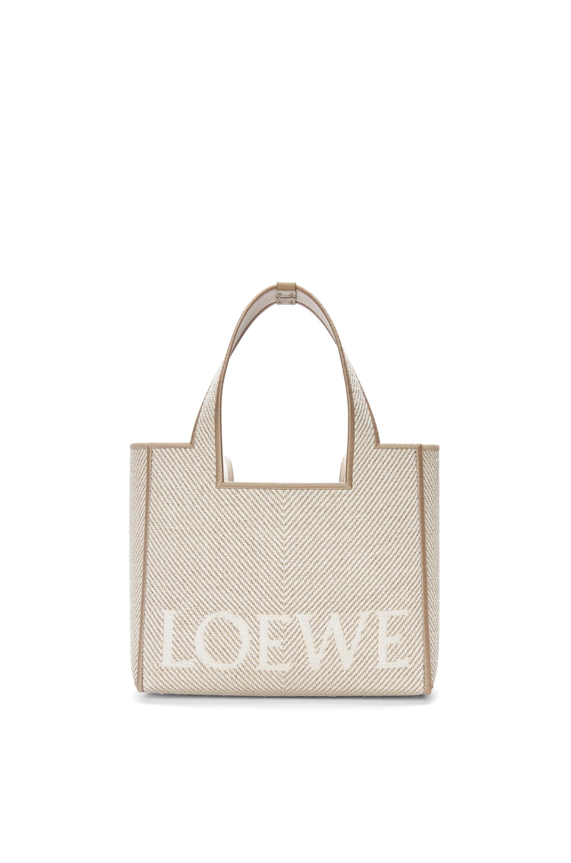 Small LOEWE Font tote in jacquard canvas - 1