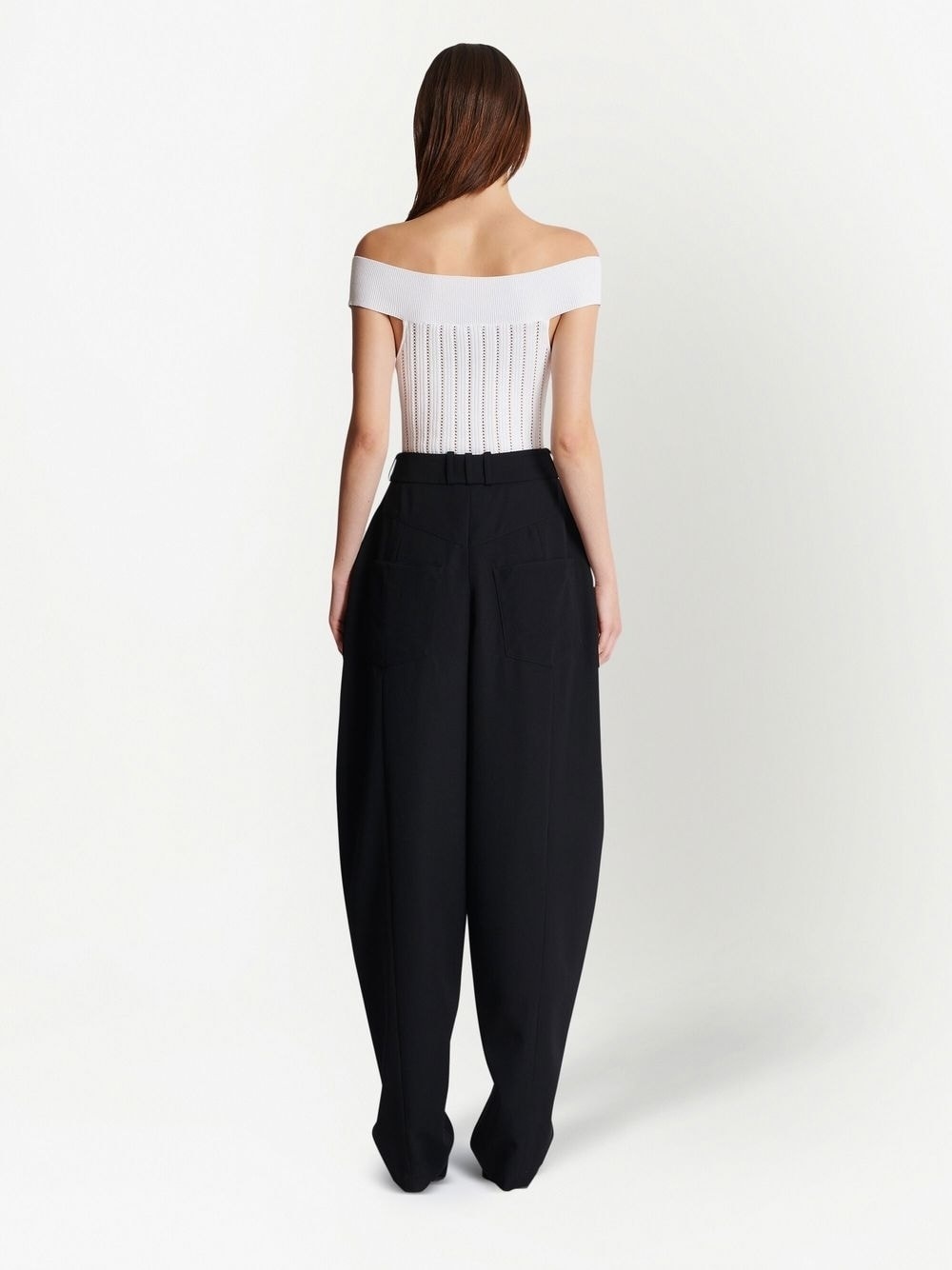 openwork knit bodysuit - 3