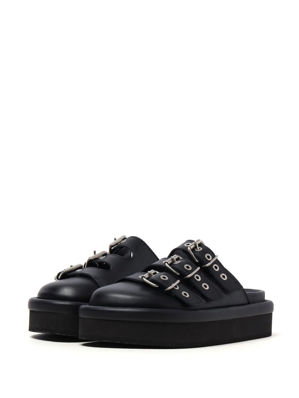 buckled-strap mules - 5