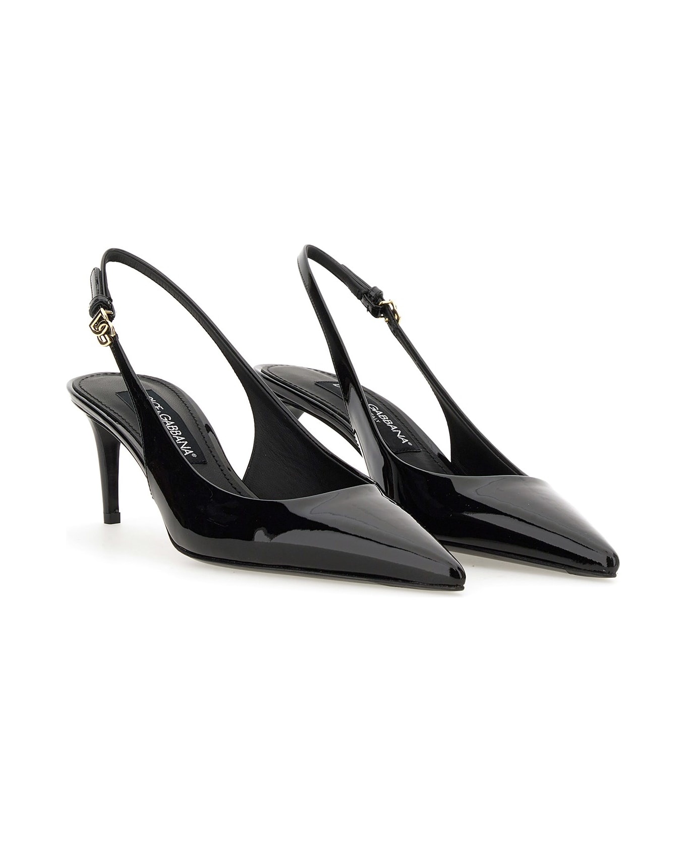 Patent Leather Slingback Pumps - 2