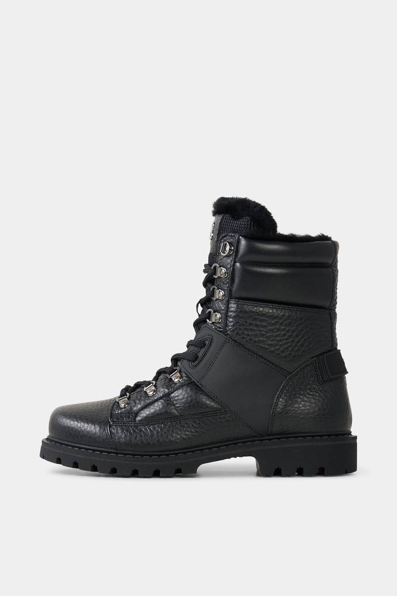 Lace-up boots Helsinki with spikes in Black 1