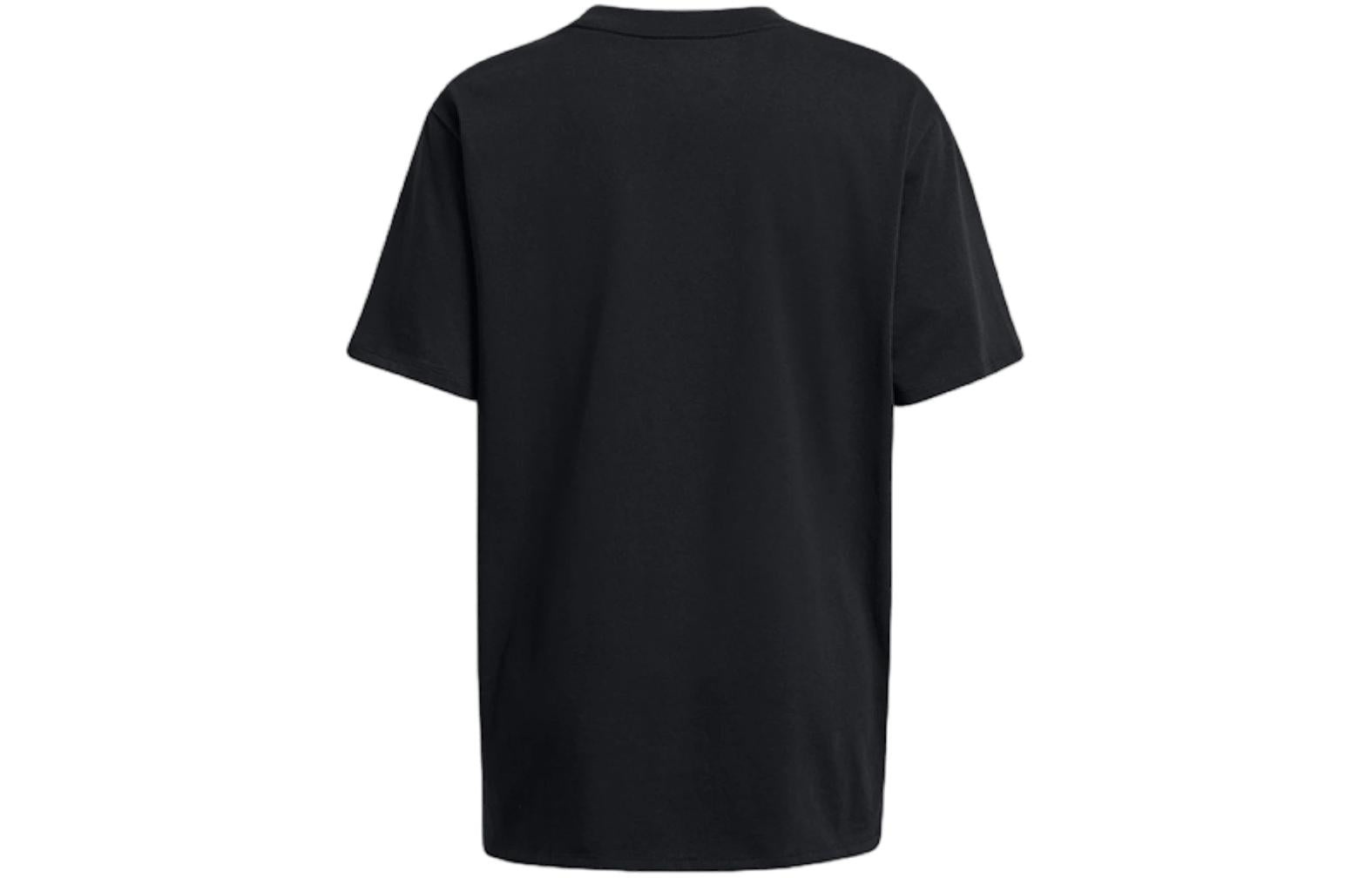 (WMNS) Under Armour Heavyweight Embroidered Patch T-shirt 'Black' 1383045-001 - 2