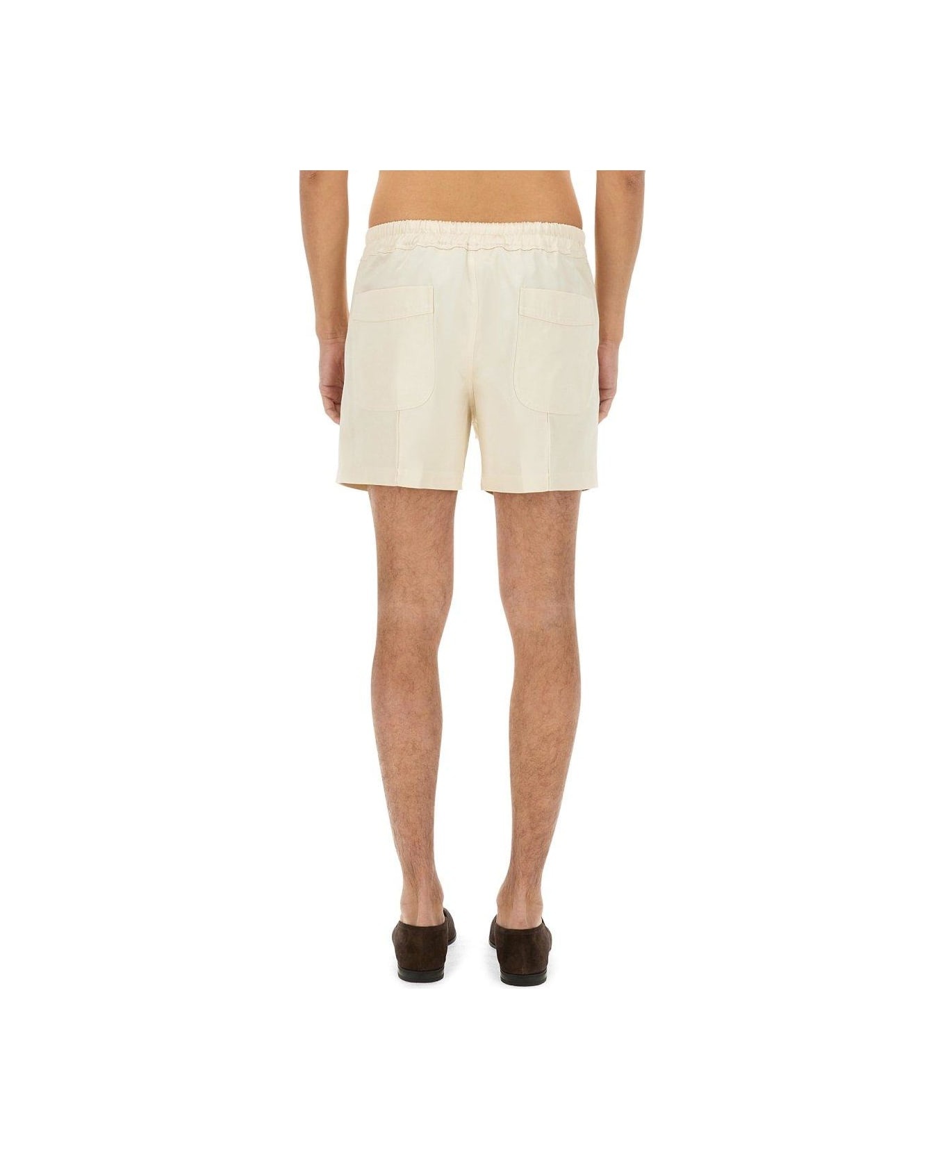 Pleat Detailed Drawstring Shorts - 2