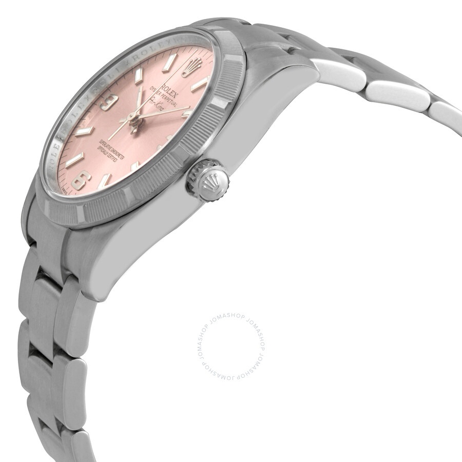 Rolex Airking Pink Arabic and Index Dial Engine Turned Bezel Men's Watch 114210PASO - 2