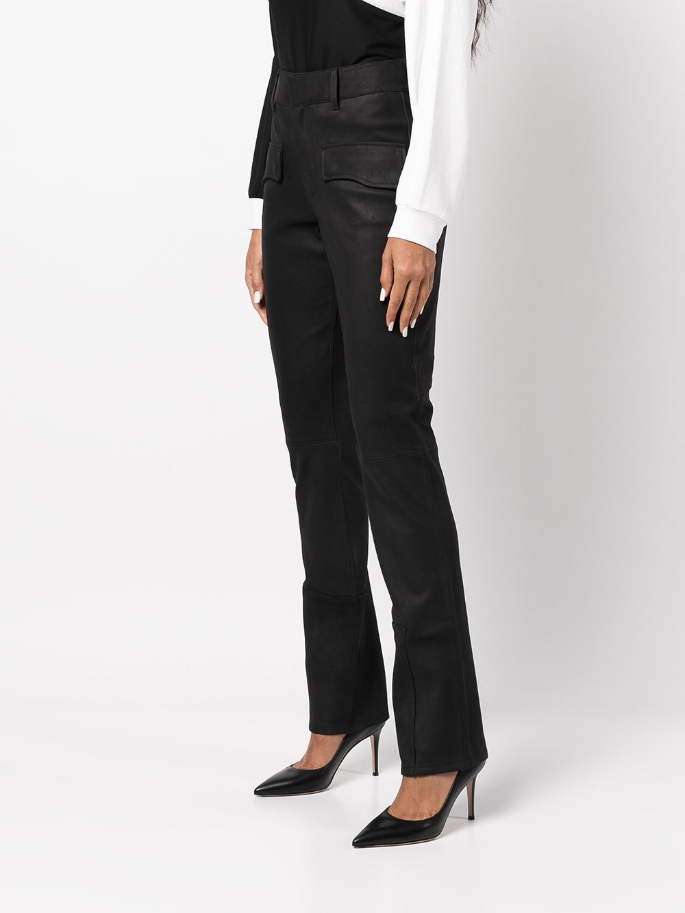 Skye leather slim-fit trousers - 3