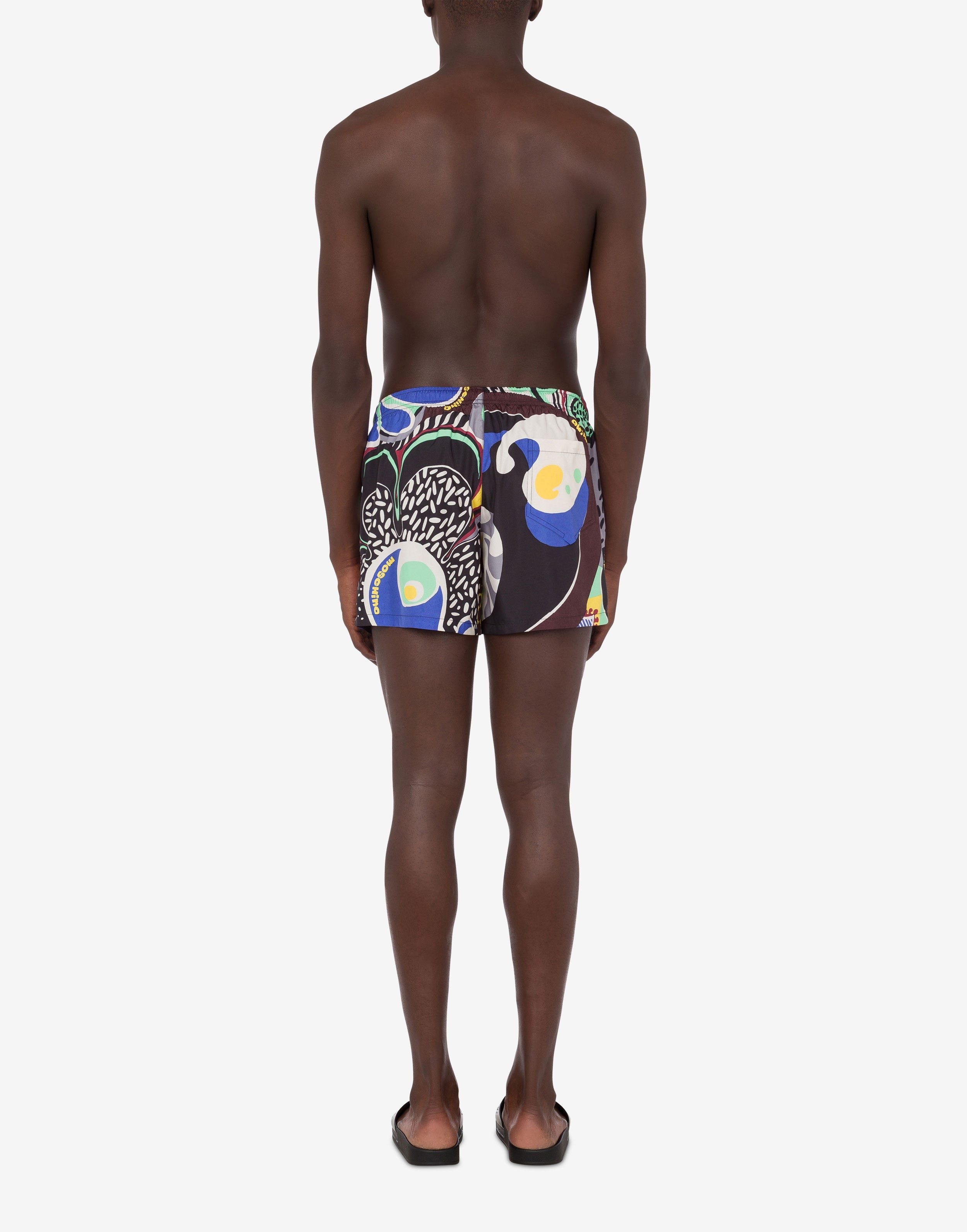 PSYCHEDELIC PRINT NYLON SWIM TRUNKS - 3