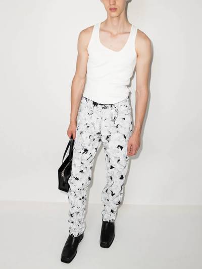 HELIOT EMIL™ painted-print straight-leg jeans outlook