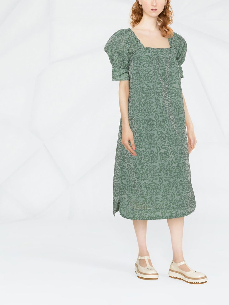 jacquard floral midi dress 4