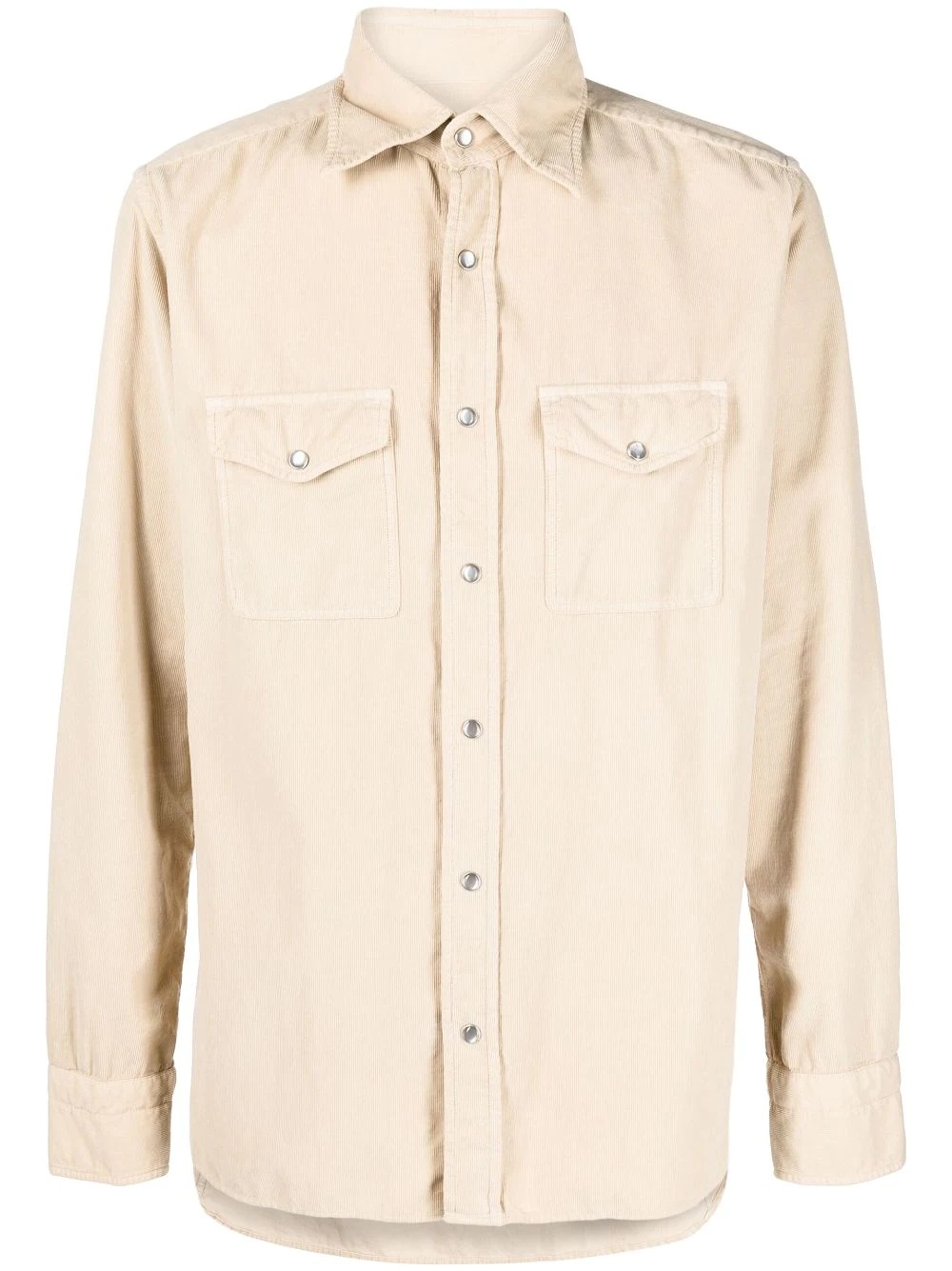 corduroy flap-pocket shirt - 1