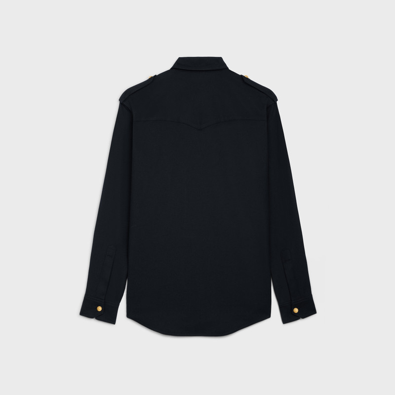 CELINE military shirt in cotton wool twill outlook
