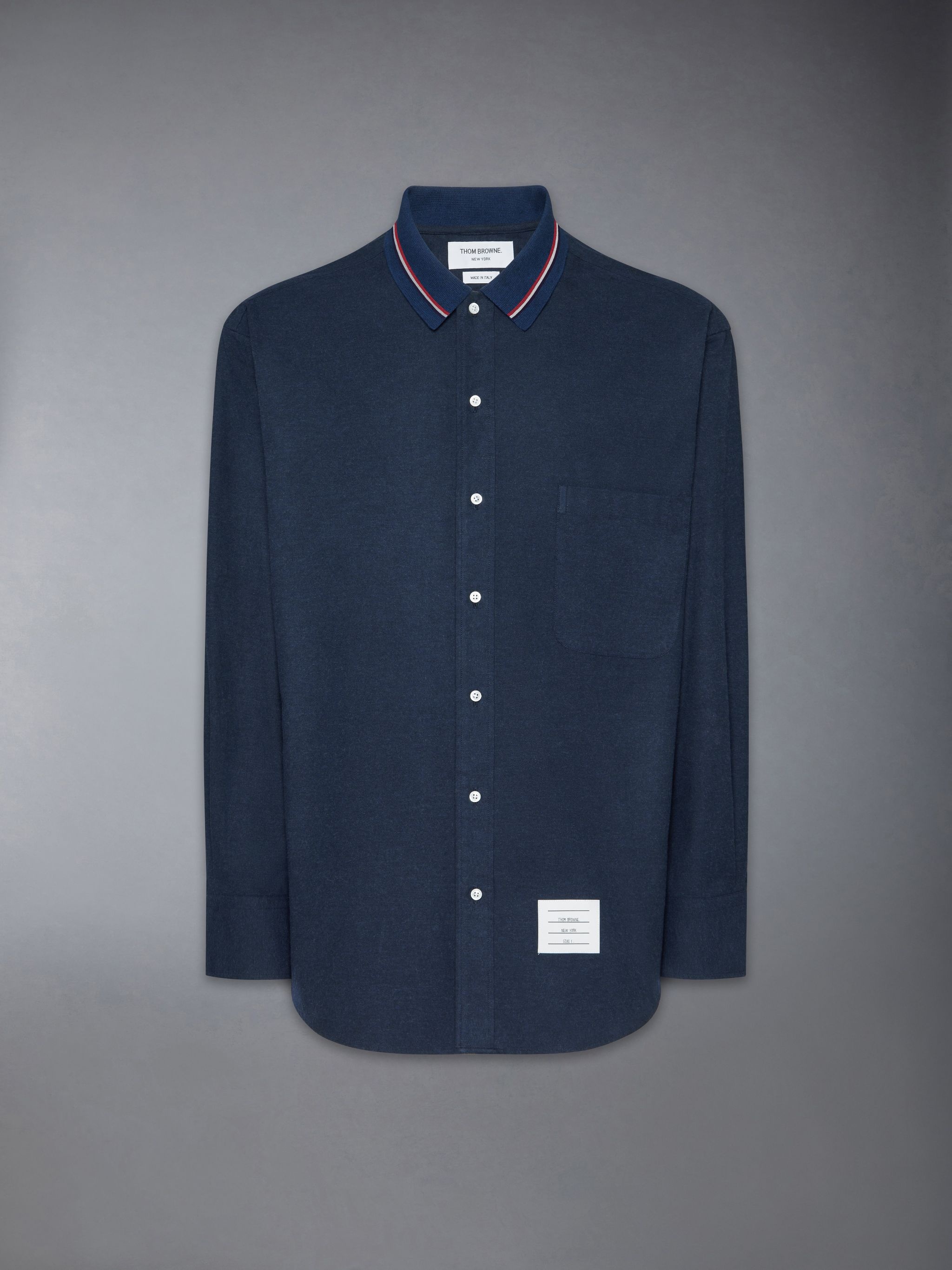 Stripe Cotton Flannel Oversized Shirt - 7