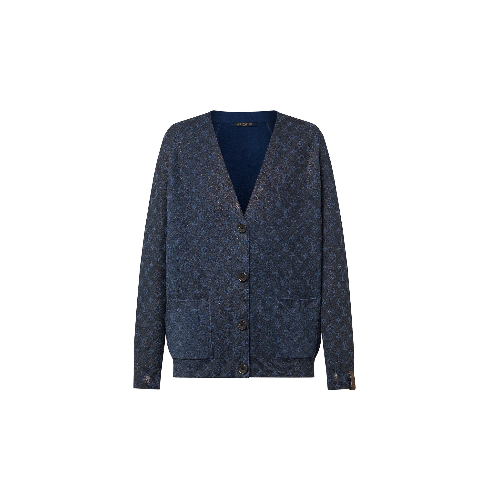 Glitter Monogram Knit Cardigan - 1