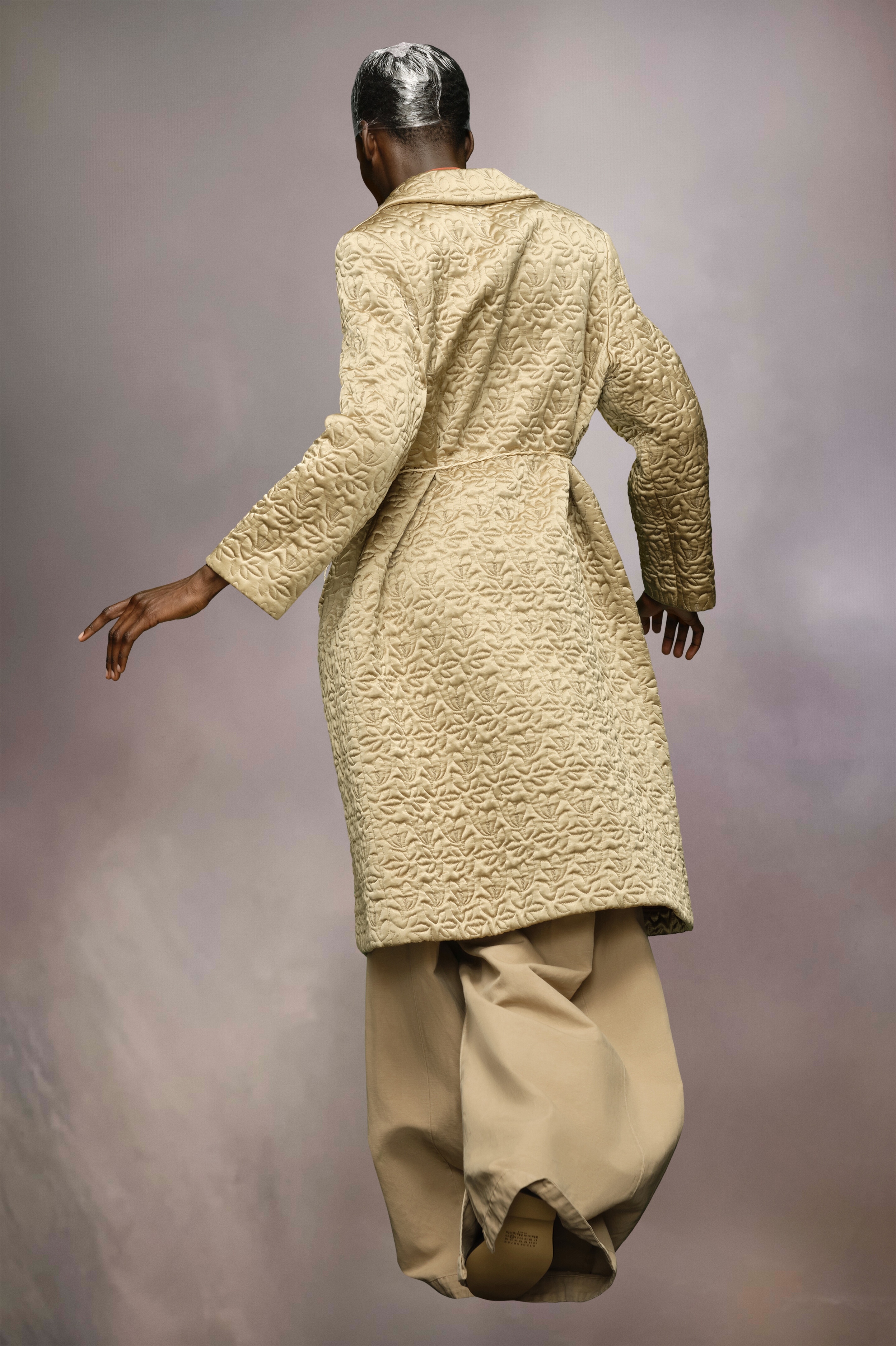 Quilted satin coat - 7