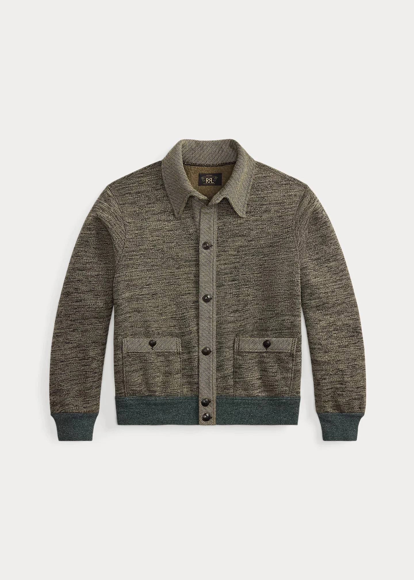 Heathered Cotton-Blend Cardigan - 1