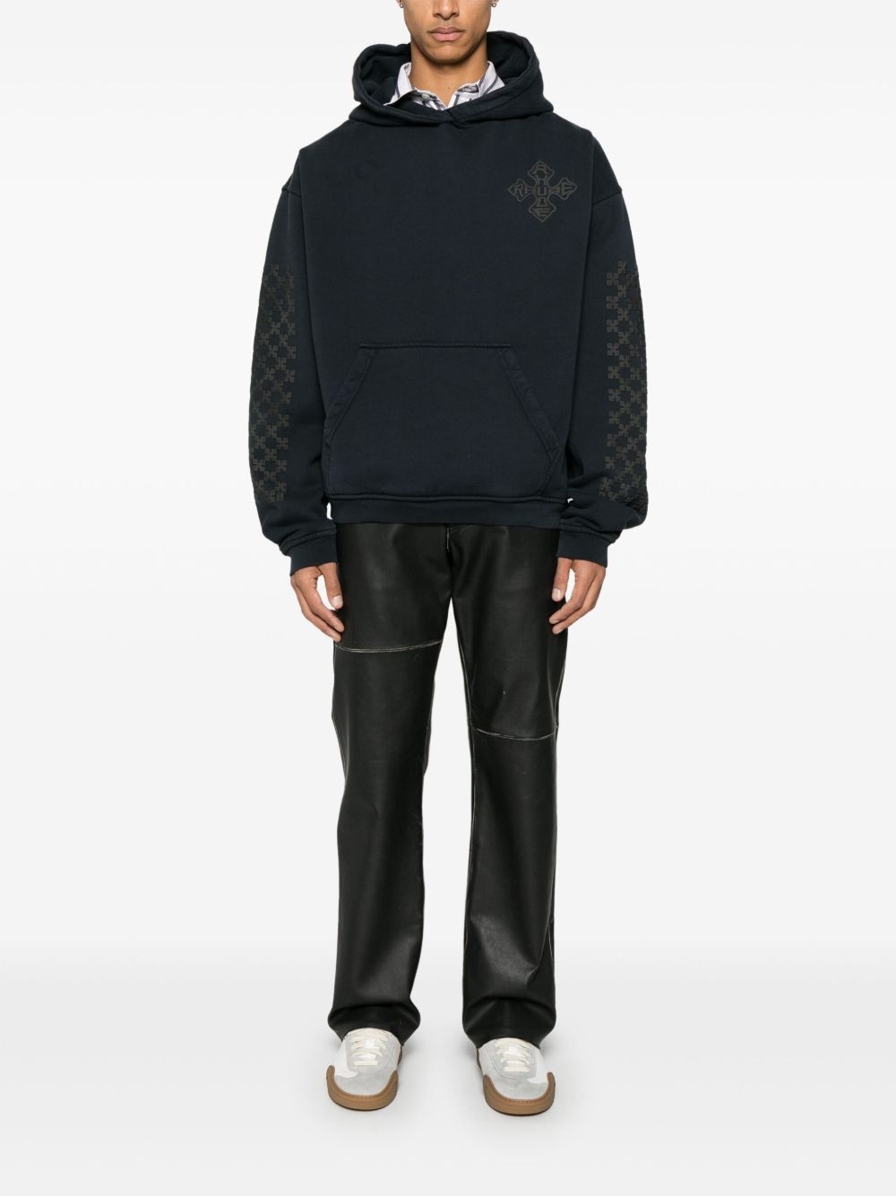 cross-logo hoodie - 2