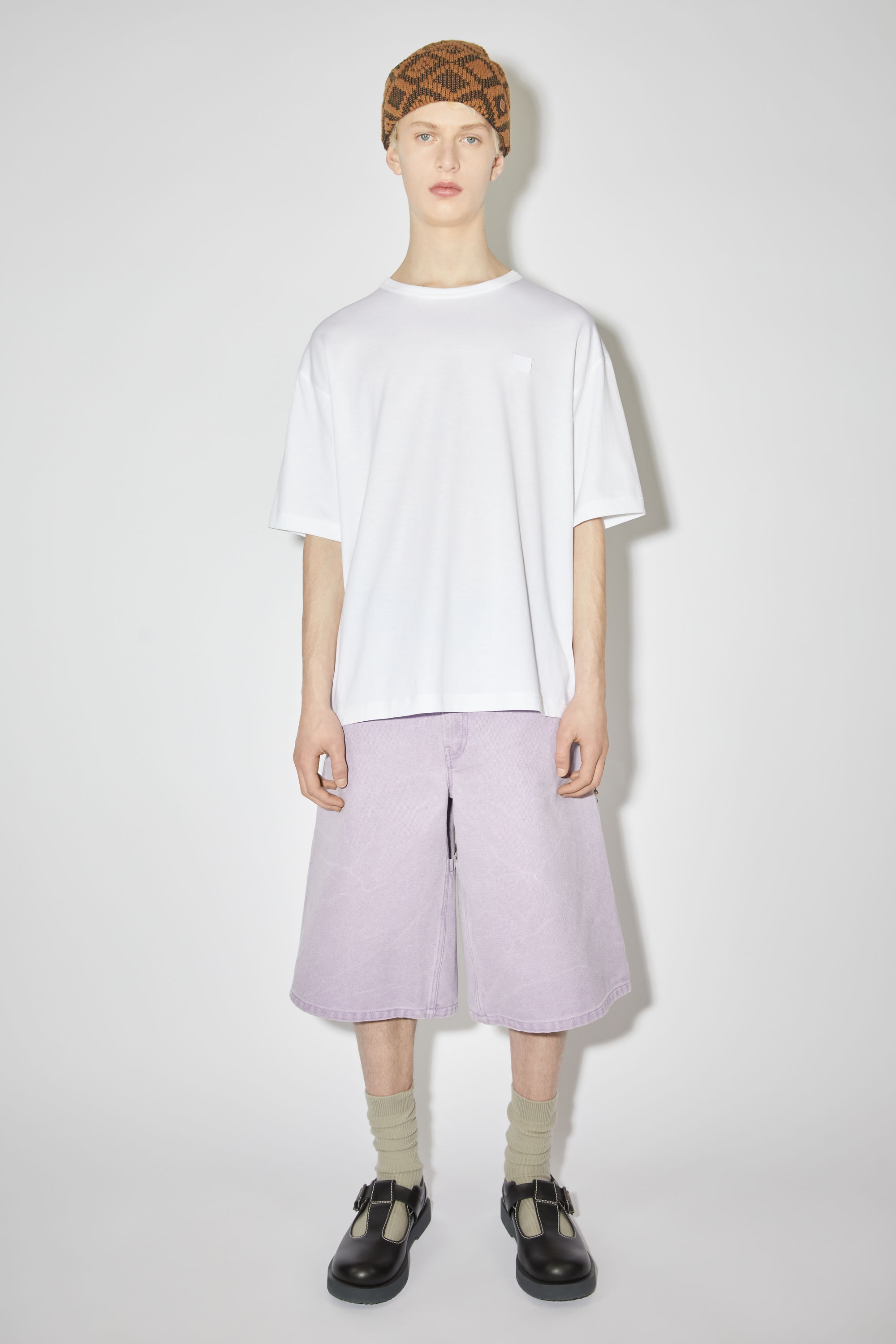 Crew neck t-shirt- Relaxed fit - Optic White - 2