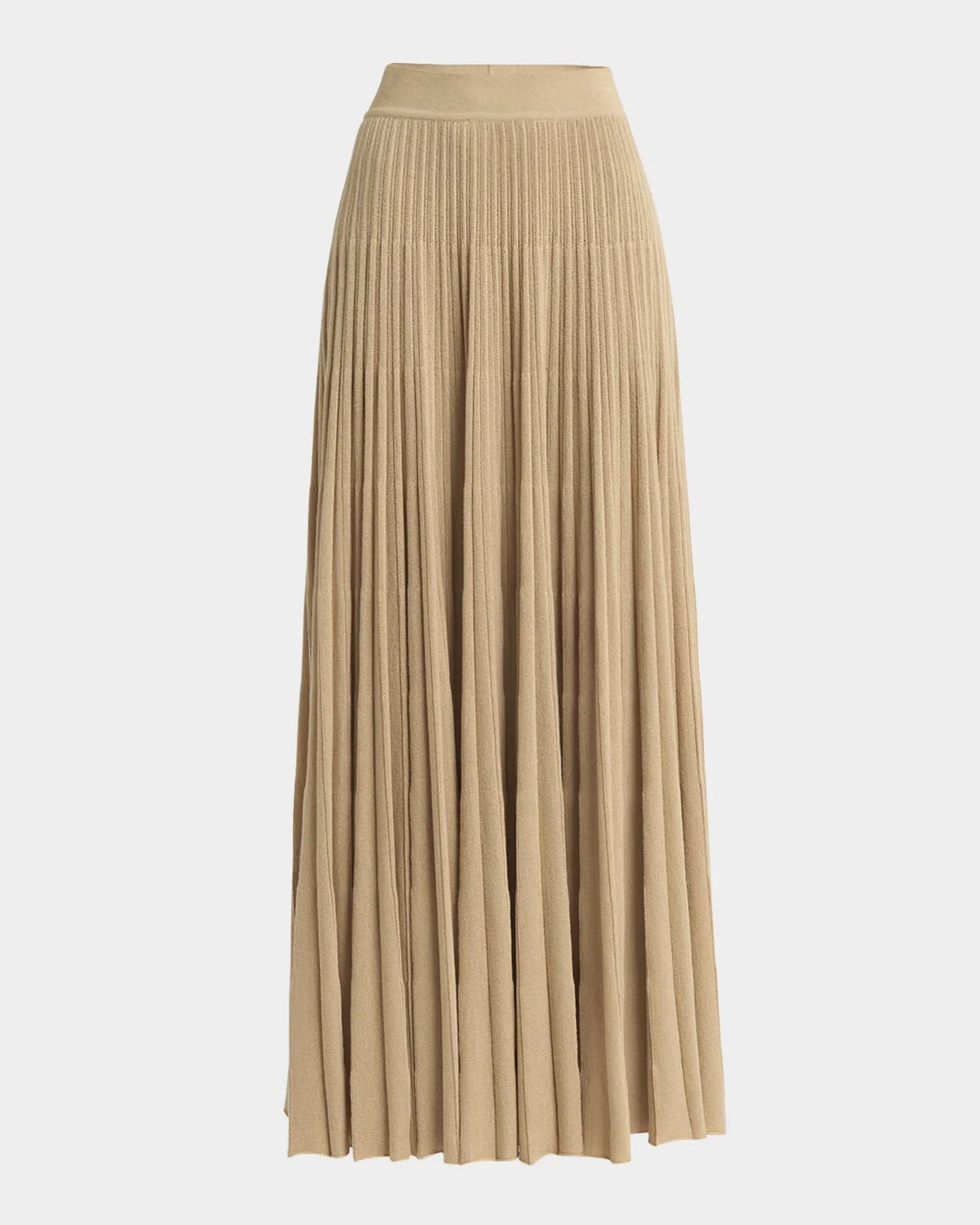 Luciole Pleated Knit Cashmere-Blend Maxi Skirt - 1