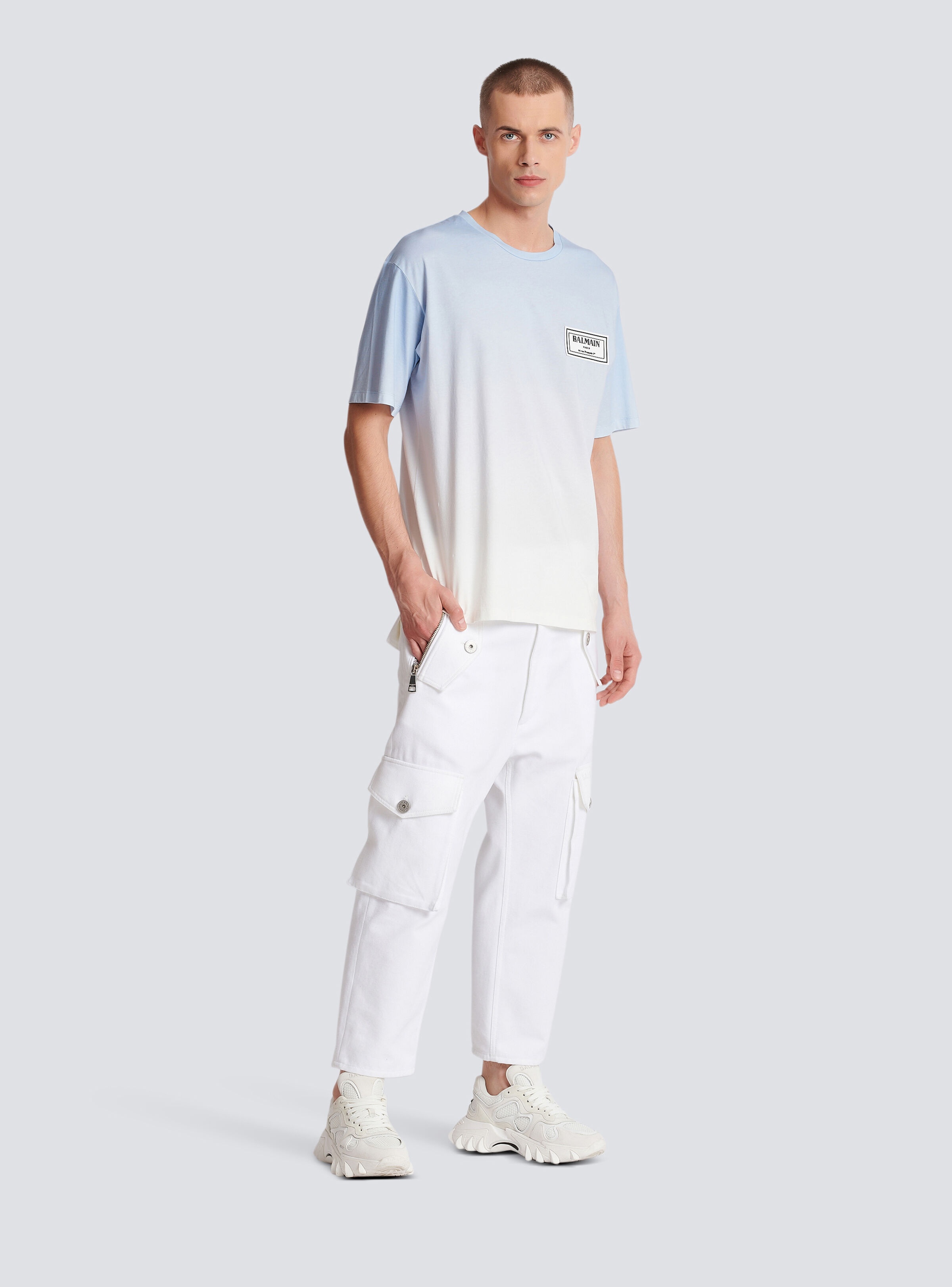 Gradient T-shirt with rubber patch - 3