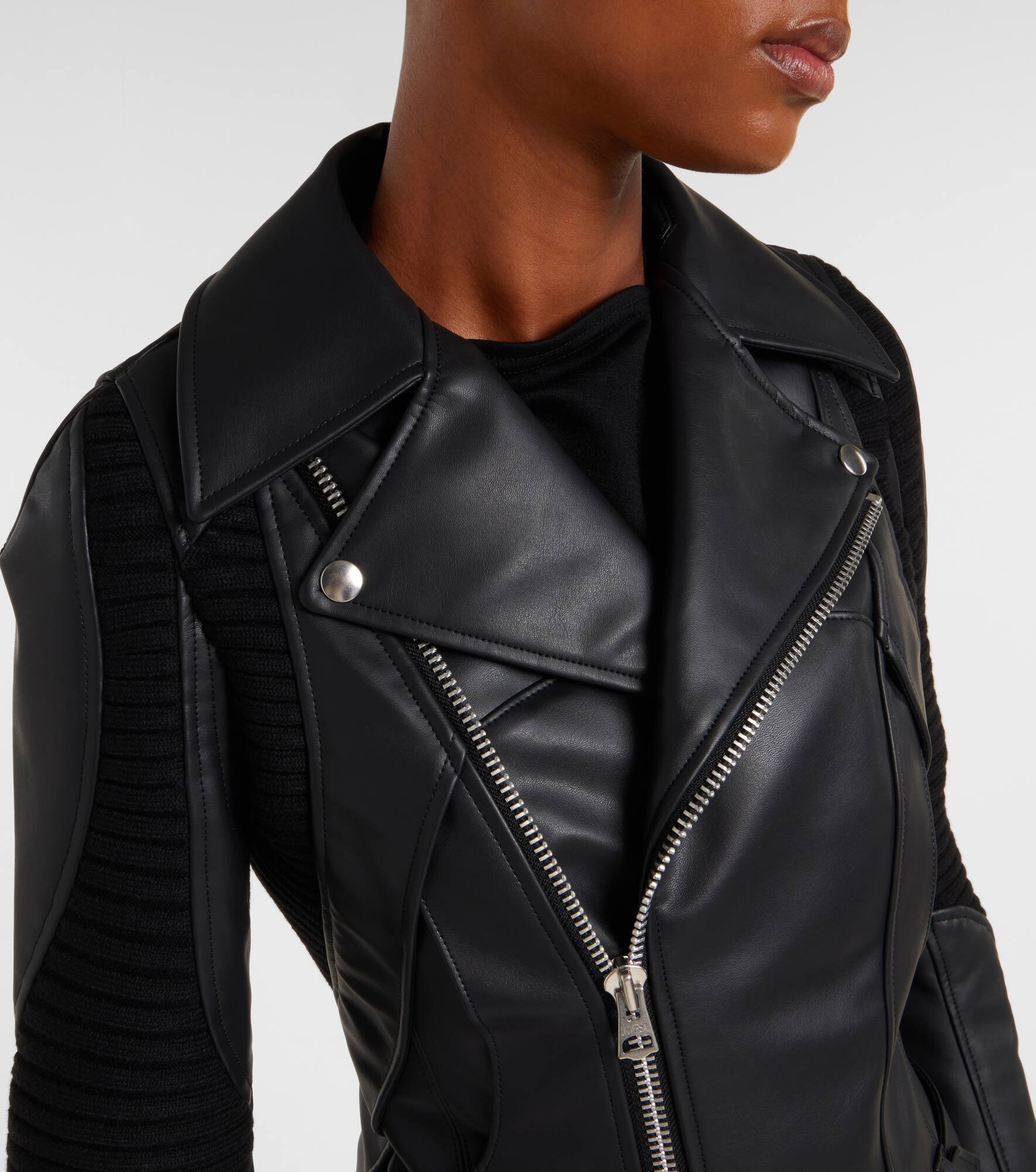 Faux leather jacket - 4
