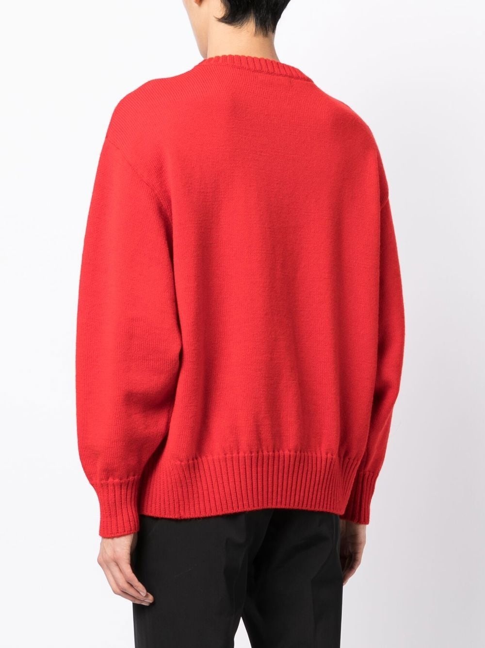 slogan-print wool jumper - 4