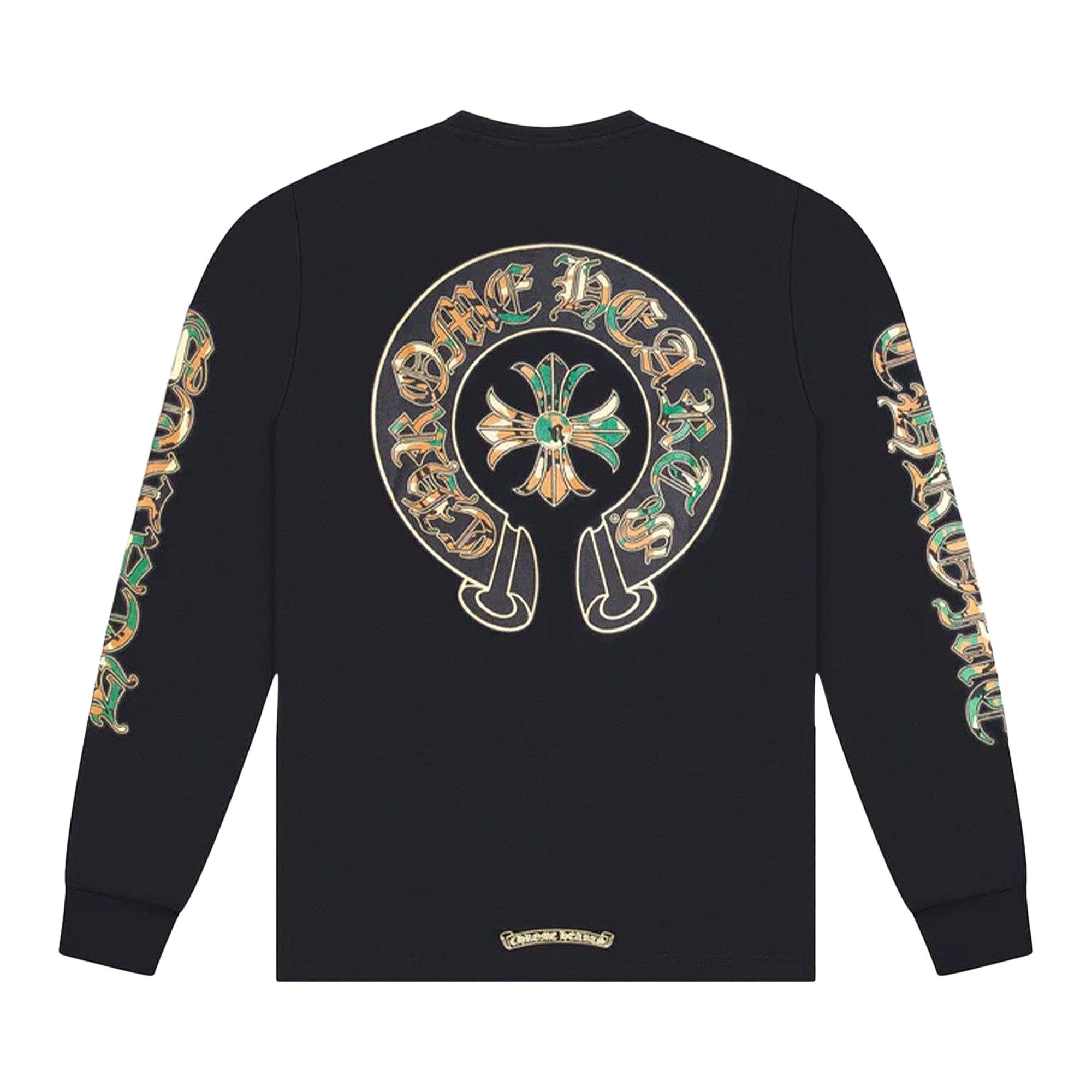 Chrome Hearts Horse Shoe Long-Sleeve T-Shirt 'Black/Camo' - 2