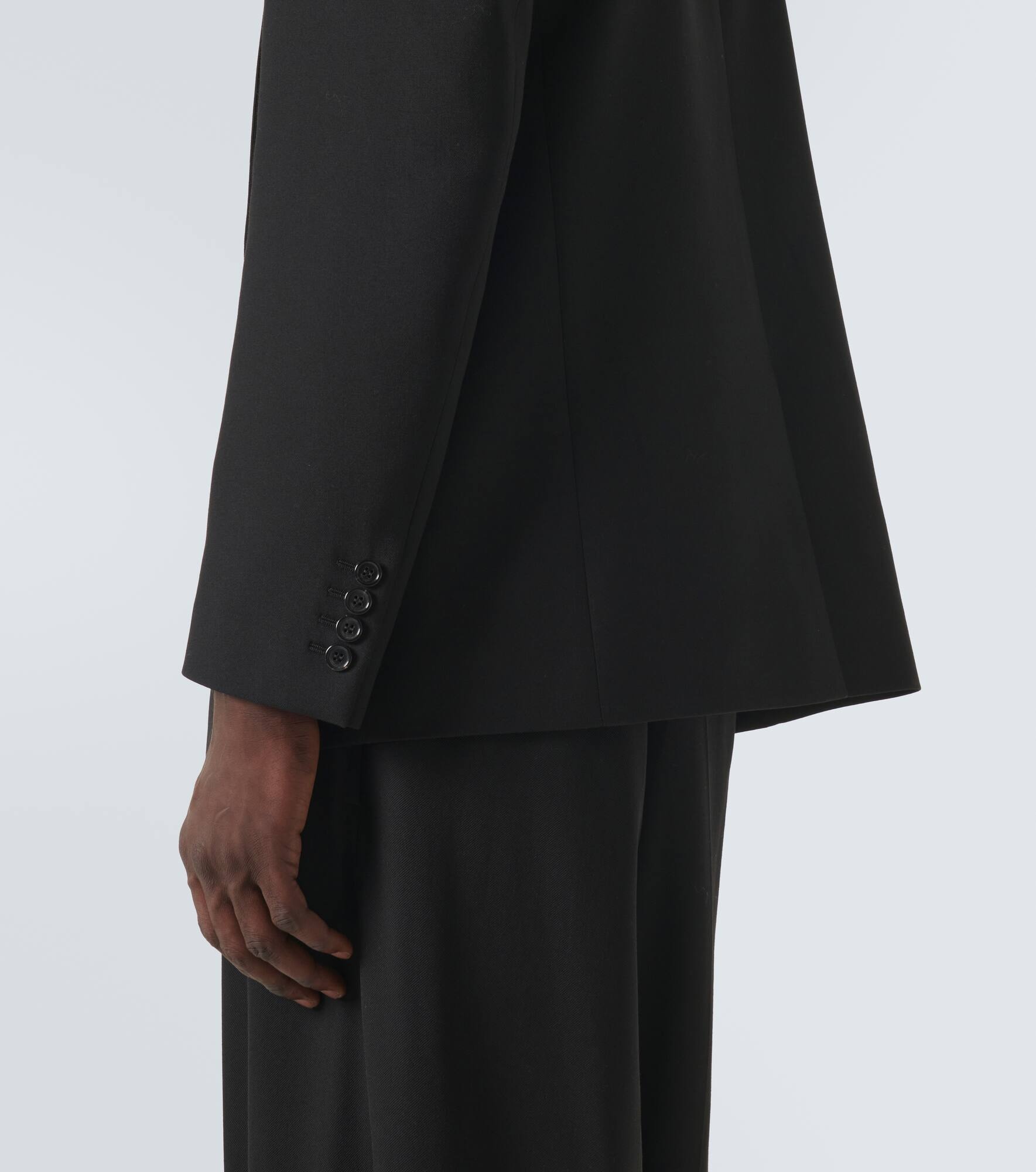 Double-breasted wool blazer - 6