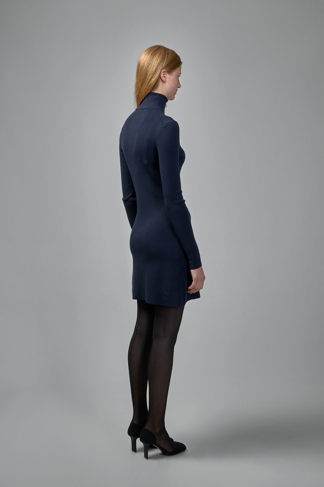 Zipped Mockneck Dress - 3