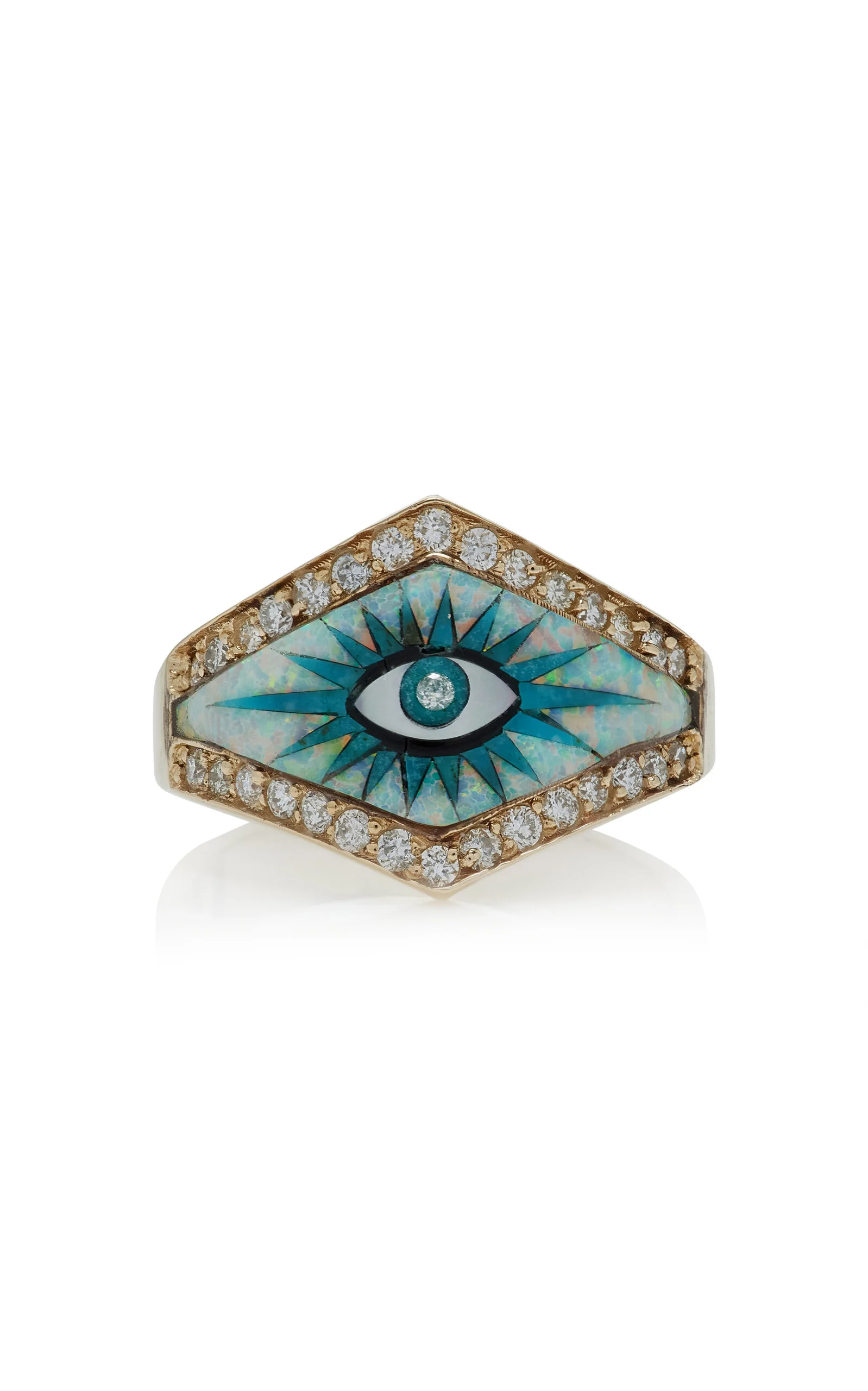 Exclusive La Isla 14K Yellow Gold Eyeburst Ring - 1