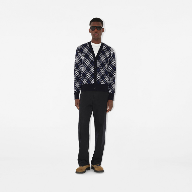 Burberry Check Wool Blend Cardigan outlook