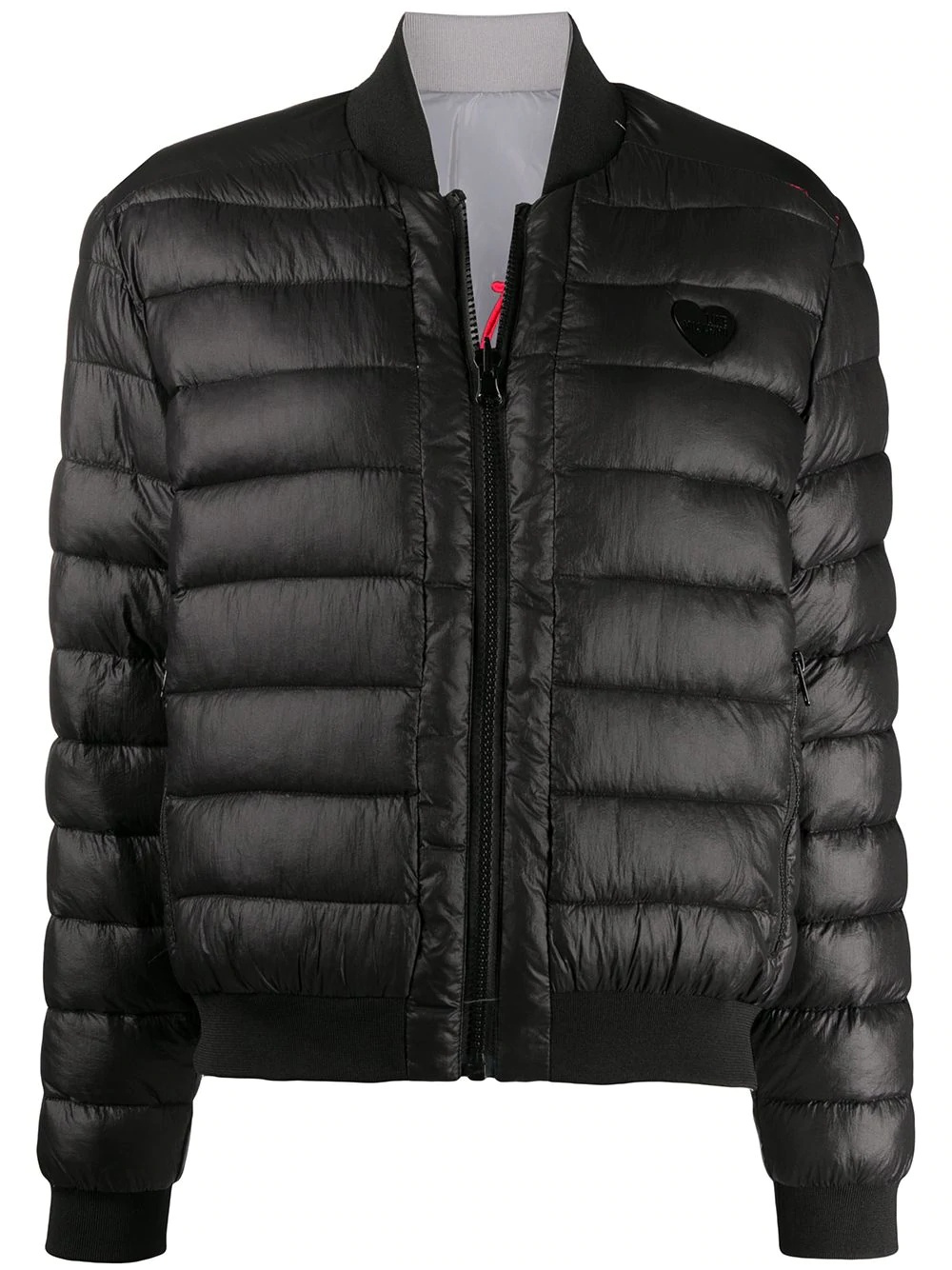 logo patch puffer jacket - 1