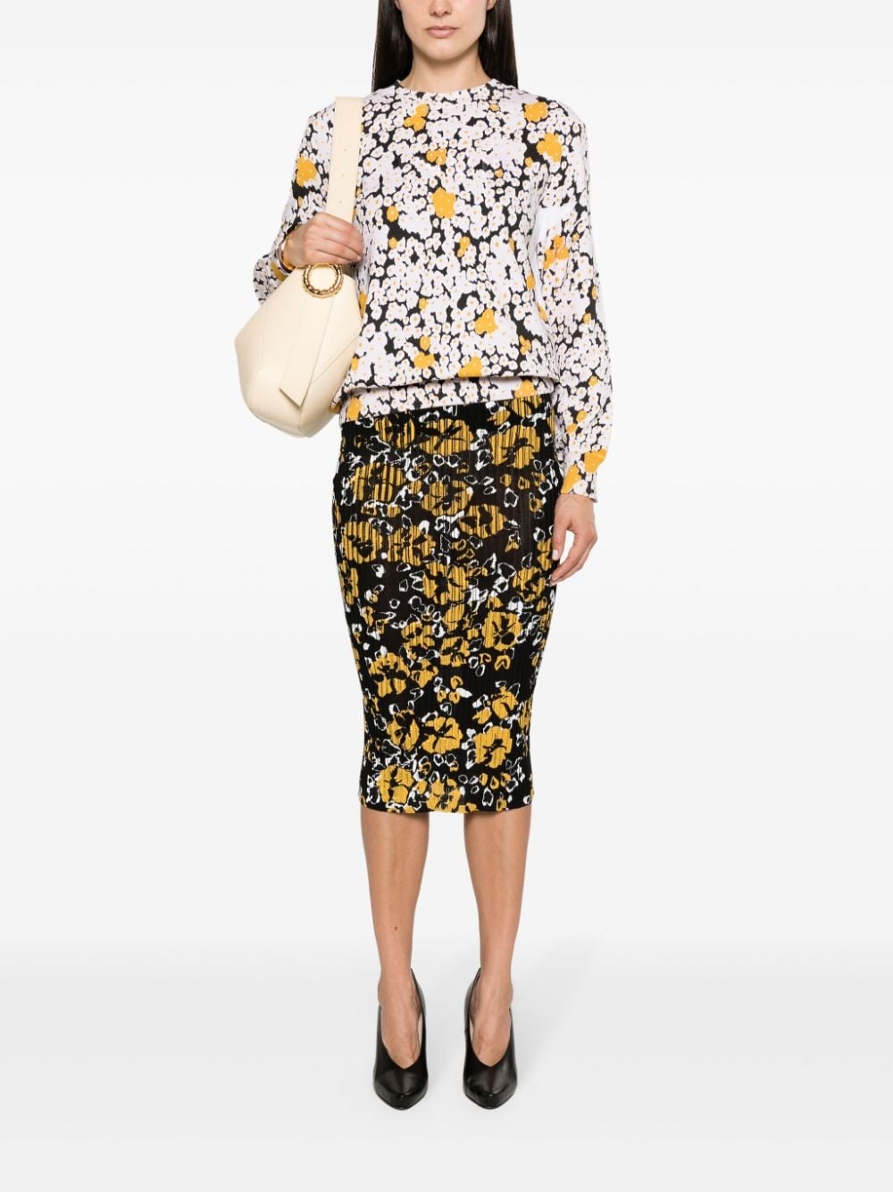 floral-print cotton sweatshirt - 2