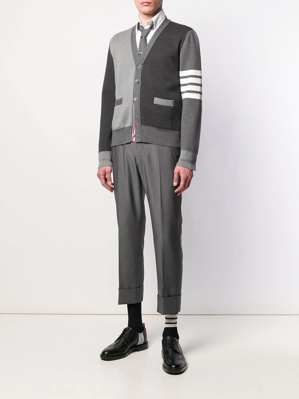 4-Bar V-neck cardigan - 2