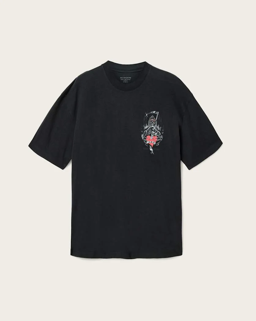 SCIMITAR SHORT SLEEVE OVERSIZED GRAPHIC T-SHIRT - 1