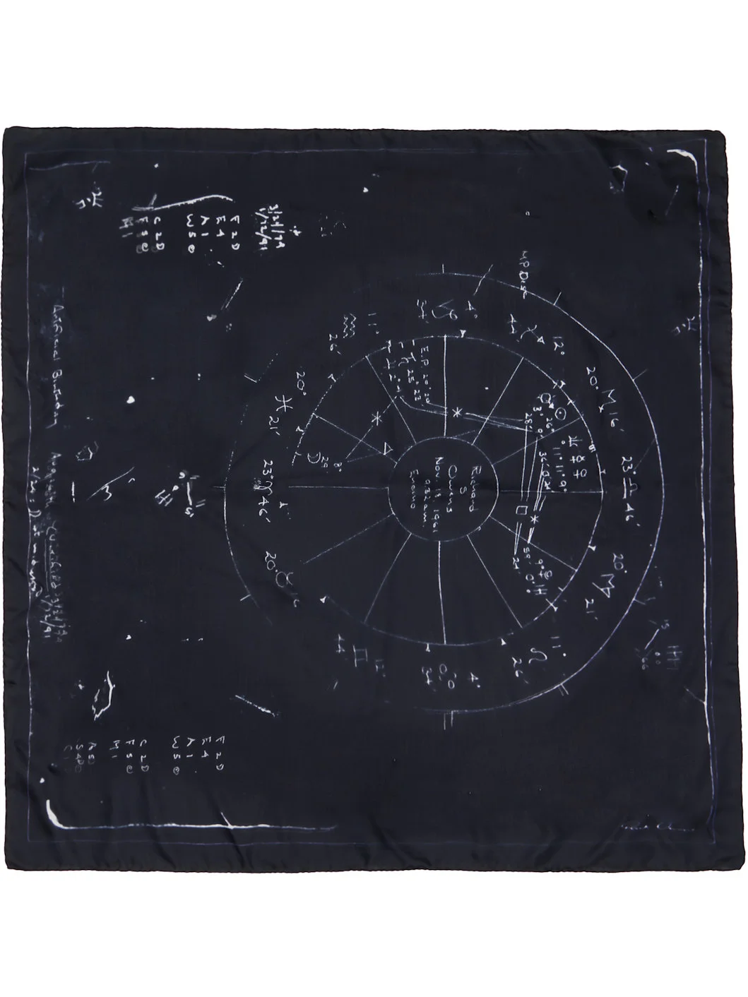 Black Temple Printed Astro Scarf - 1