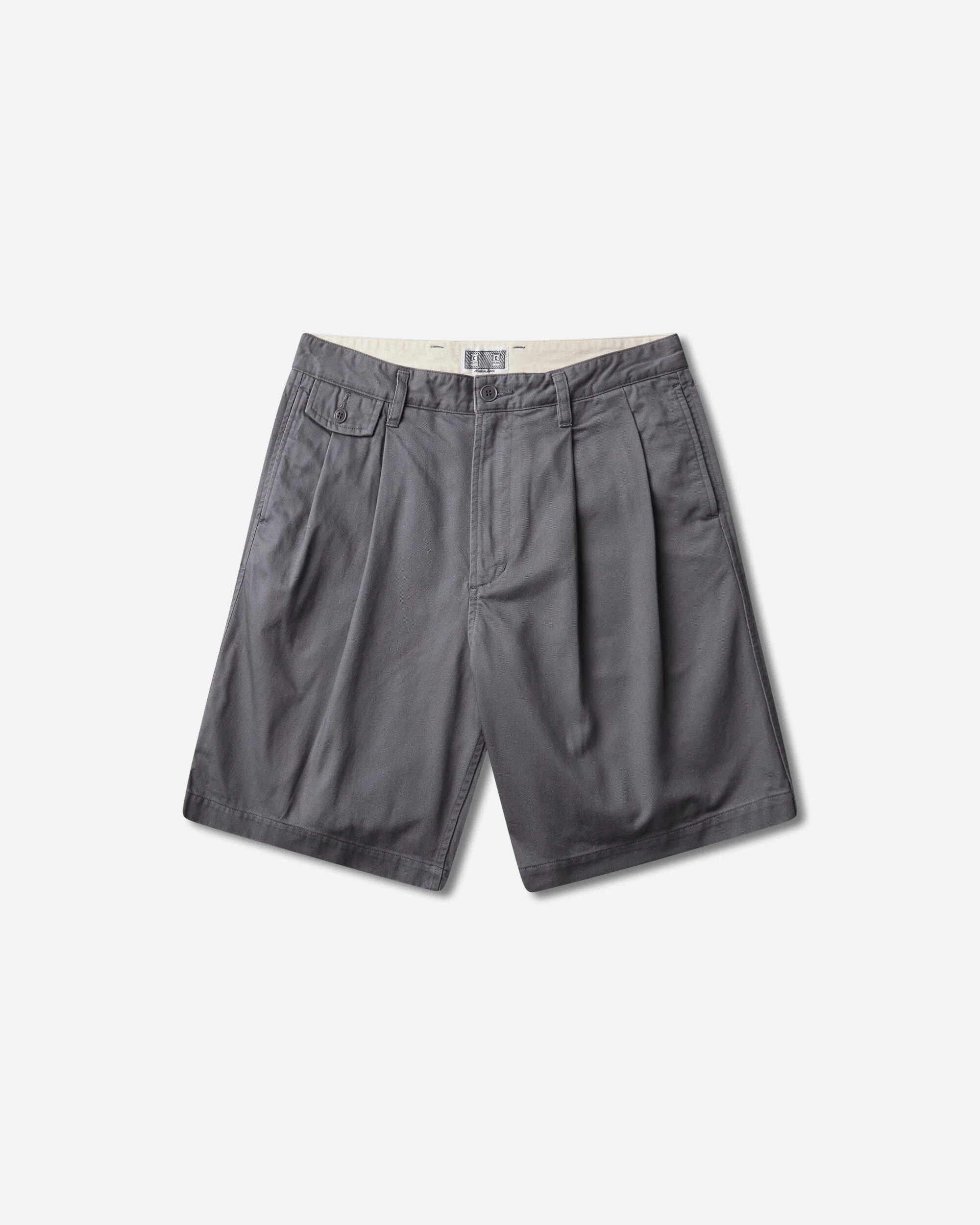 Men's Two Tuck Shorts Grey - 1