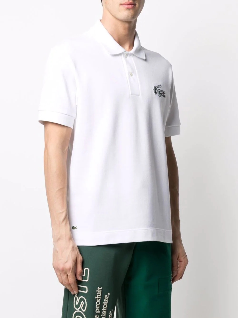 patch style logo polo shirt - 4