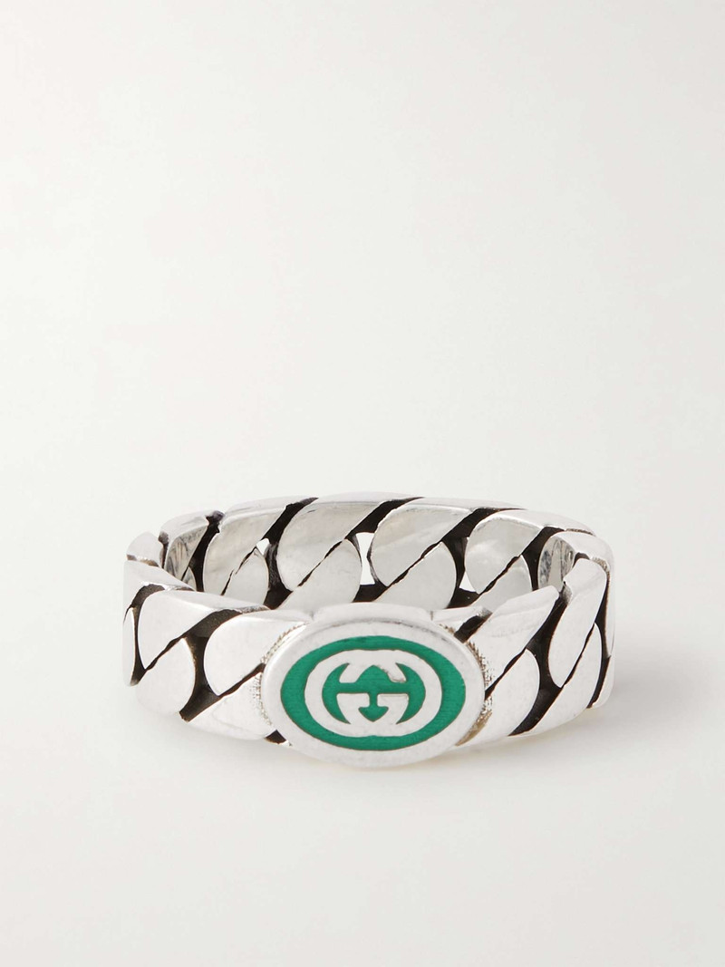 Sterling Silver and Enamel Ring - 1