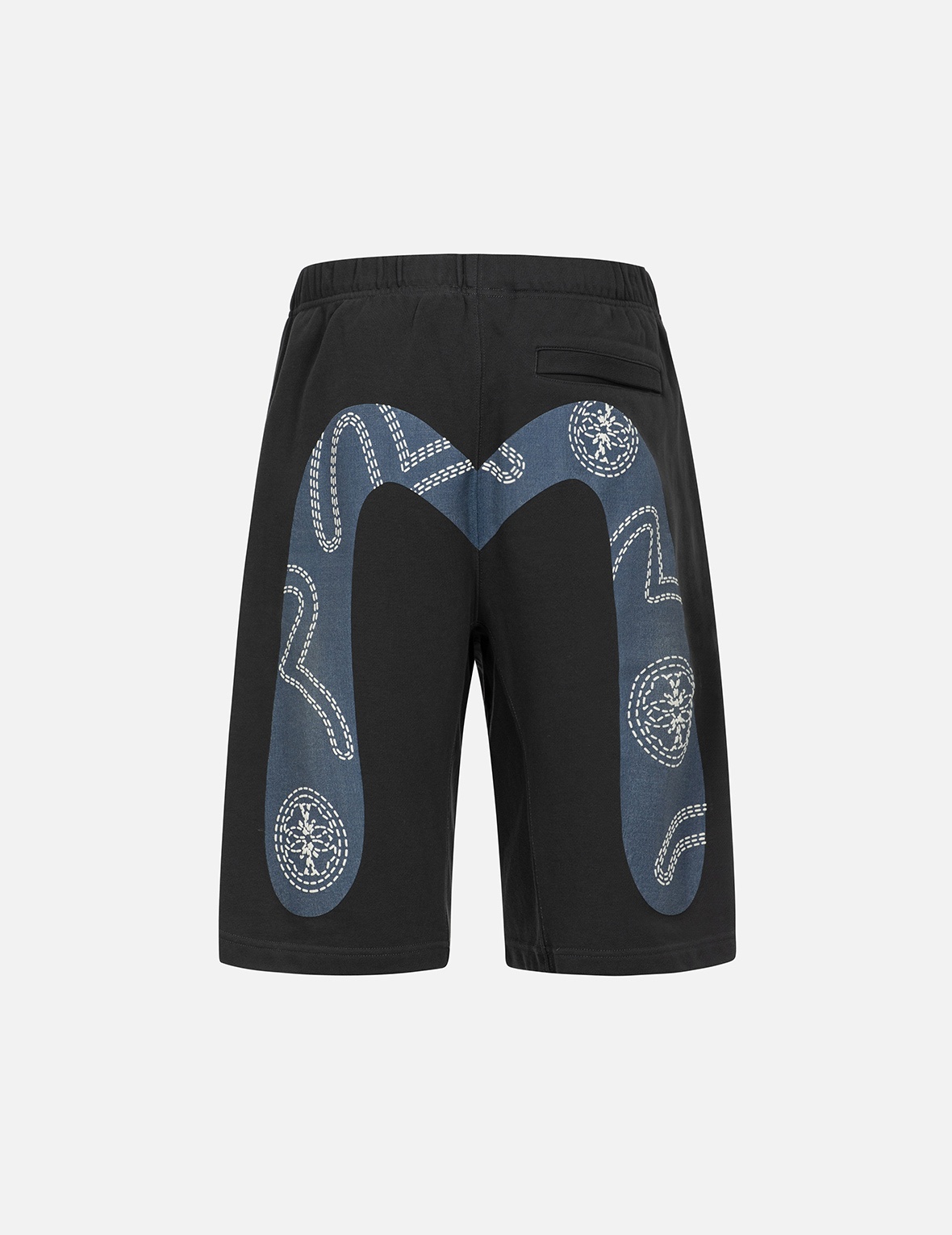 FOAM LINE KAMON AND SEAGULL DAICOCK PRINT LOOSE FIT SWEAT SHORTS - 2