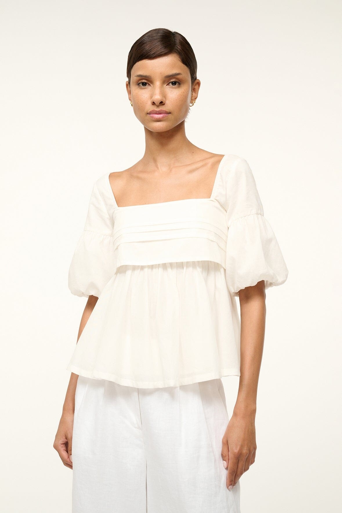 STAUD DARLA TOP IVORY - 2