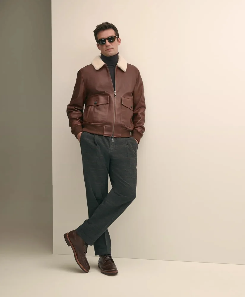 Cotton Pleated Side-Tab Chino - 1